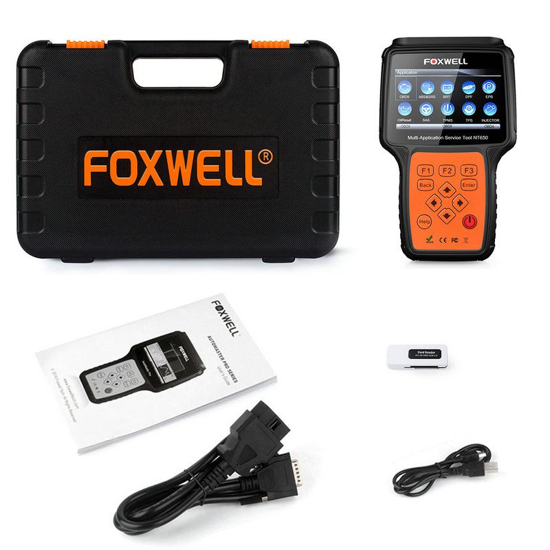 Foxwell NT650 OBD2 Professional Special Function Scanner Support ABS Airbag SAS EPB DPF Oil Service Reset