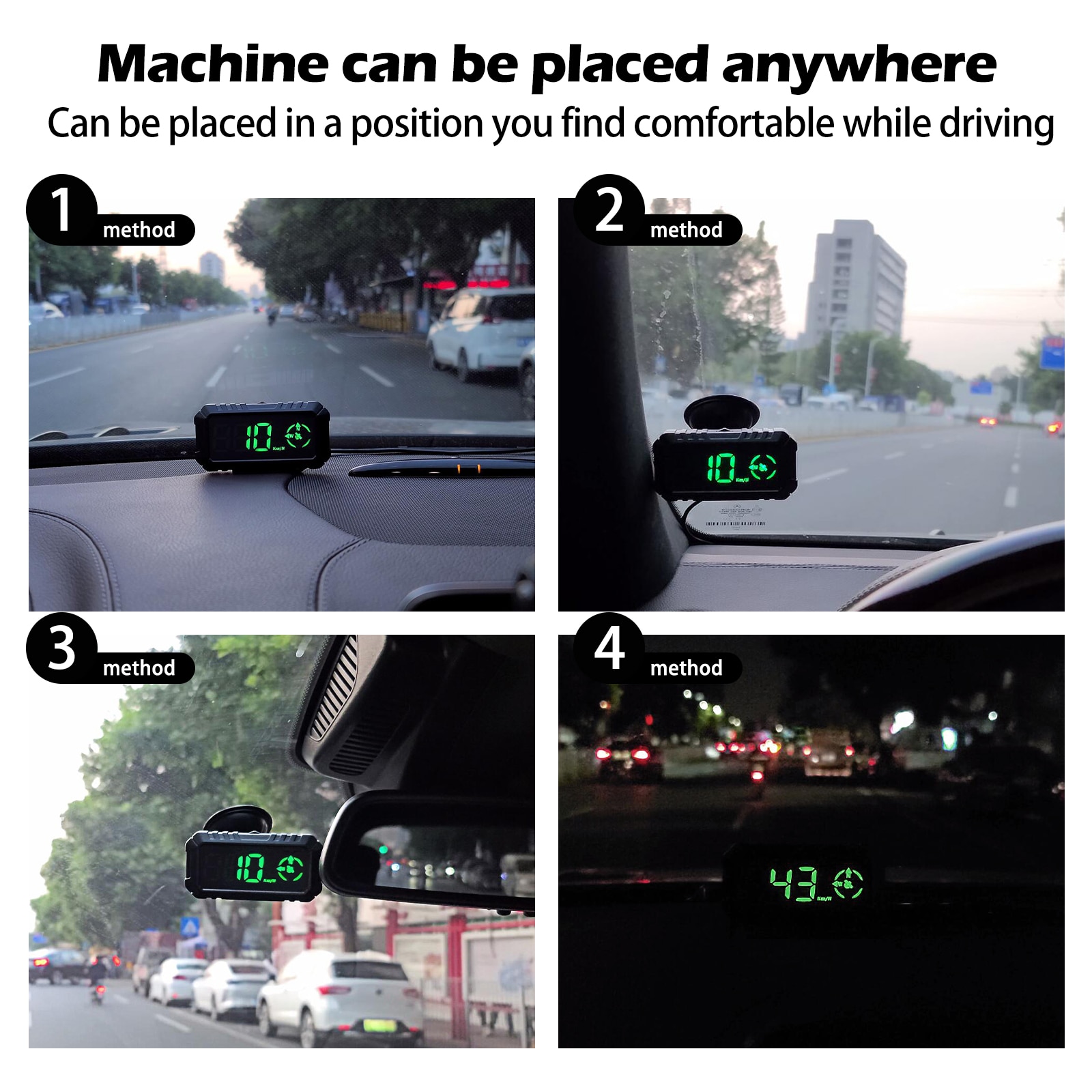 G7 GPS HUD Display Speedometer Digital Car Head-Up Display Over-speed Alarm Universal For Bike Motorcycle Auto Projector