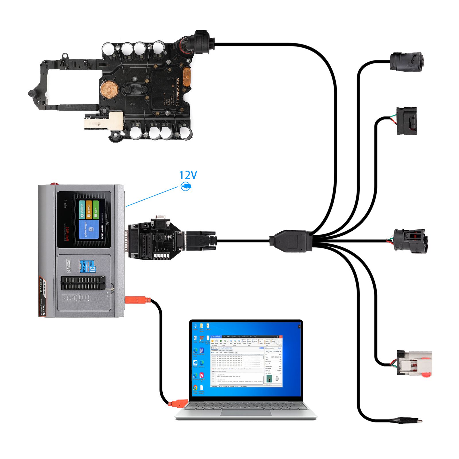 2025 GODIAG Gearbox ISM Cable 5-in-1 Set for Mercedes Benz VGS-FDCT 724/ VGS2-722.8/ VGS-7Gtronic-722.9/ VGS-9GT-725/ ISM