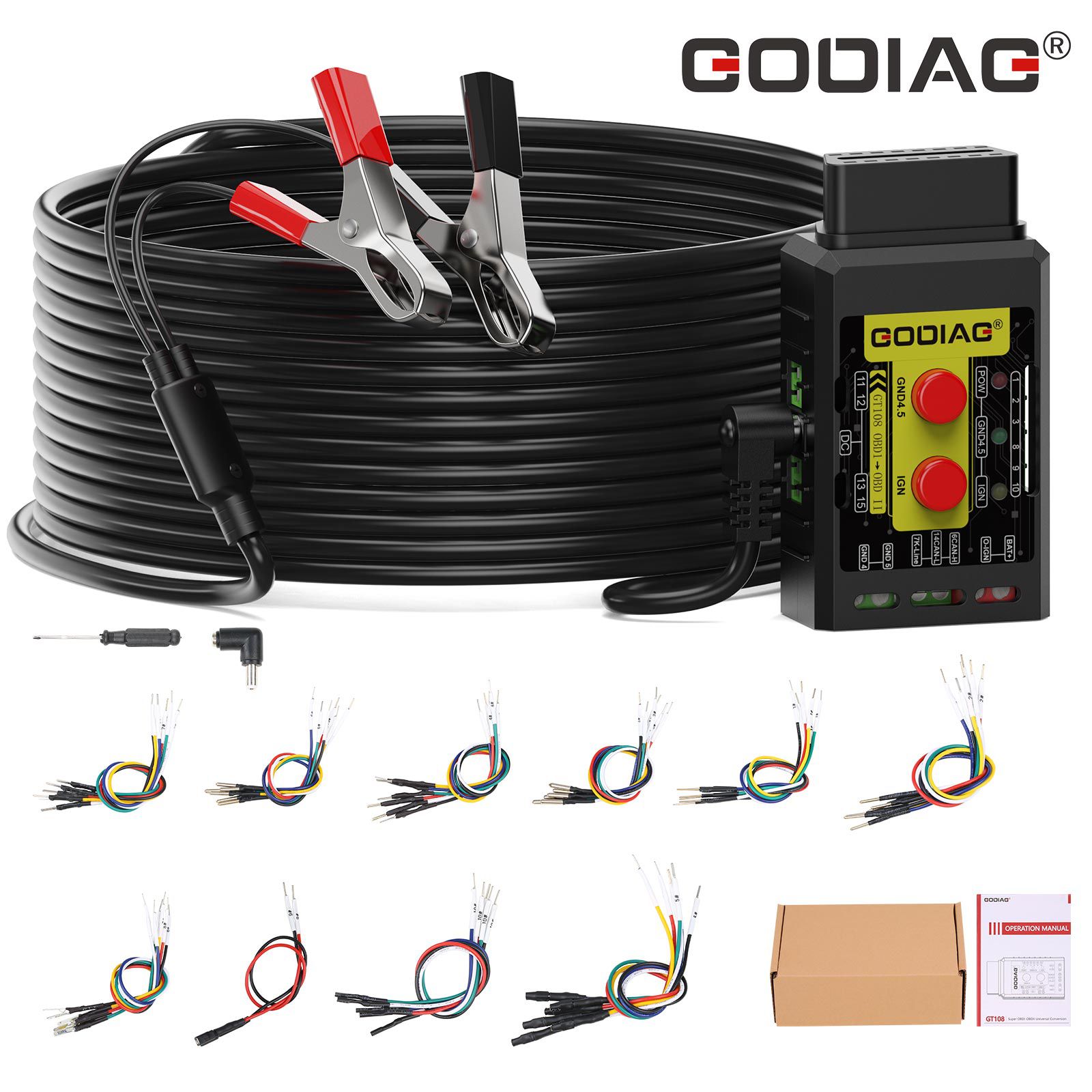 GODIAG GT108 A Configuration Super OBDI-OBDII Universal Conversion Adapter For Cars, SUVs, Pickup Trucks, Motorcycles