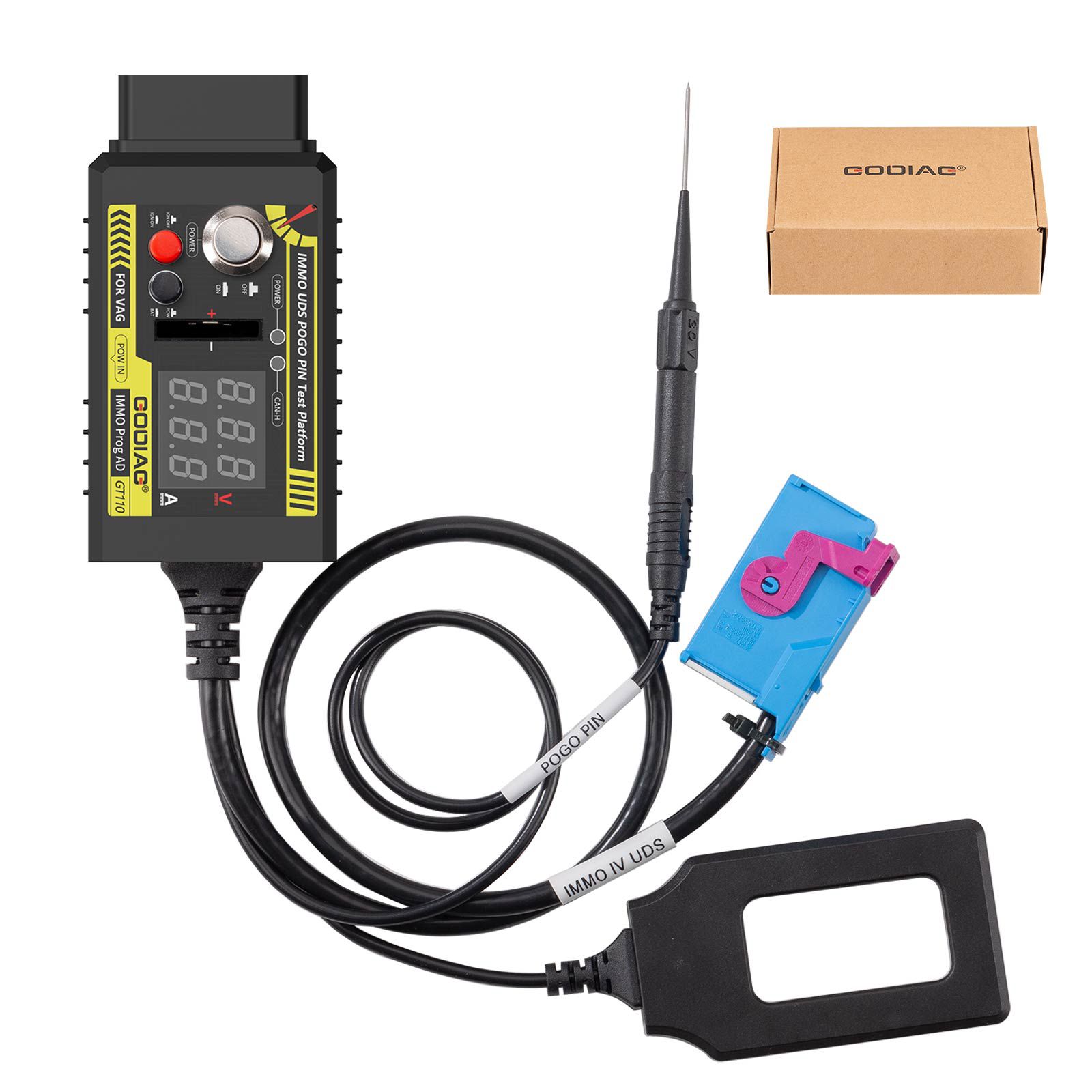 GODIAG GT110 for VW Skoda Seat CAN-Bus UDS 4th Generation IMMO System Test Platform Cable with POGO PIN to Read & Write POGO PIN Data