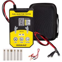 GODIAG GT113 Universal Fuel Injector Tester & Fuel Injector Cleaner Kit with 6 Sizes of Adapters 8 Pulse Modes for Cars, Motorcycle