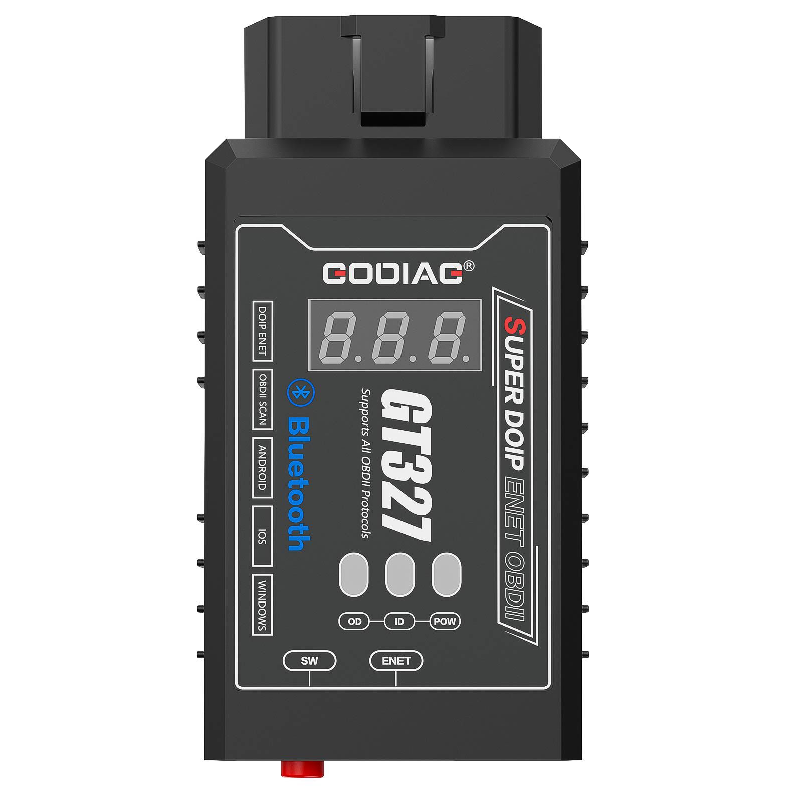 GODIAG GT327 SUPER DOIP ENET ELM327v1.5 Bluetooth 4.0 OBDII Scanner with Voltage Display for iOS/Android/Windows