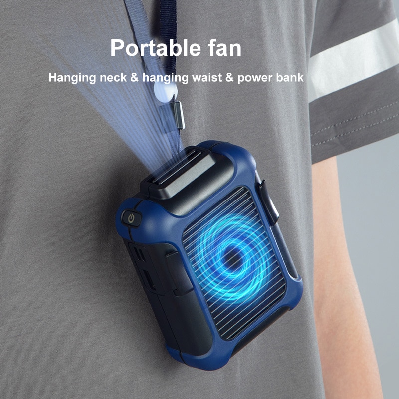 Hanging Waist Fan Portable Mini USB Charging Hanging Neck Fan Desktop Small Air Conditioner Outdoor Air Cooler Cooling Clip Fans