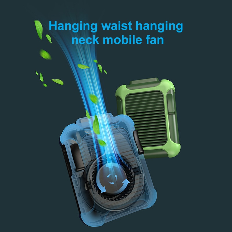 Hanging Waist Fan Portable Mini USB Charging Hanging Neck Fan Desktop Small Air Conditioner Outdoor Air Cooler Cooling Clip Fans