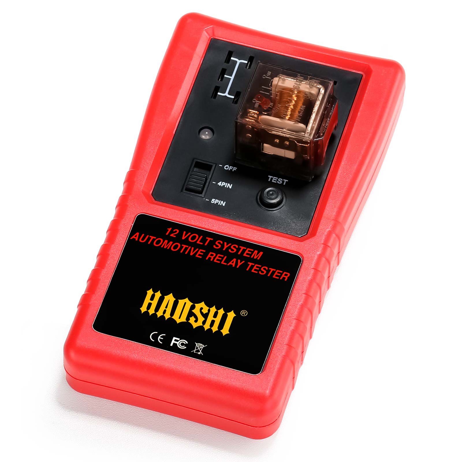 HAOSHI HS-2001 Automotive 12V Relay Tester Cordless Design Green/ Red