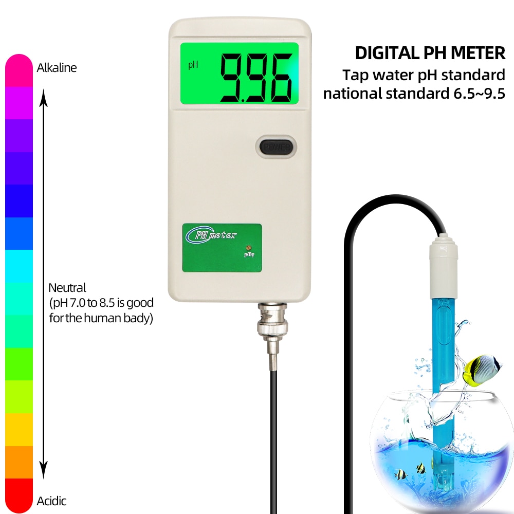 High Precision PH-3012B pH Meter Water Quality Acidity Tester Monitor for Aquarium Pool Laboratory Drinking Water