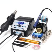 YIHUA 938BD+-I 750W Soldering Iron Station Declined Display SMD Rework Station LCD Welding Station Hot Air Gun Soldering Station