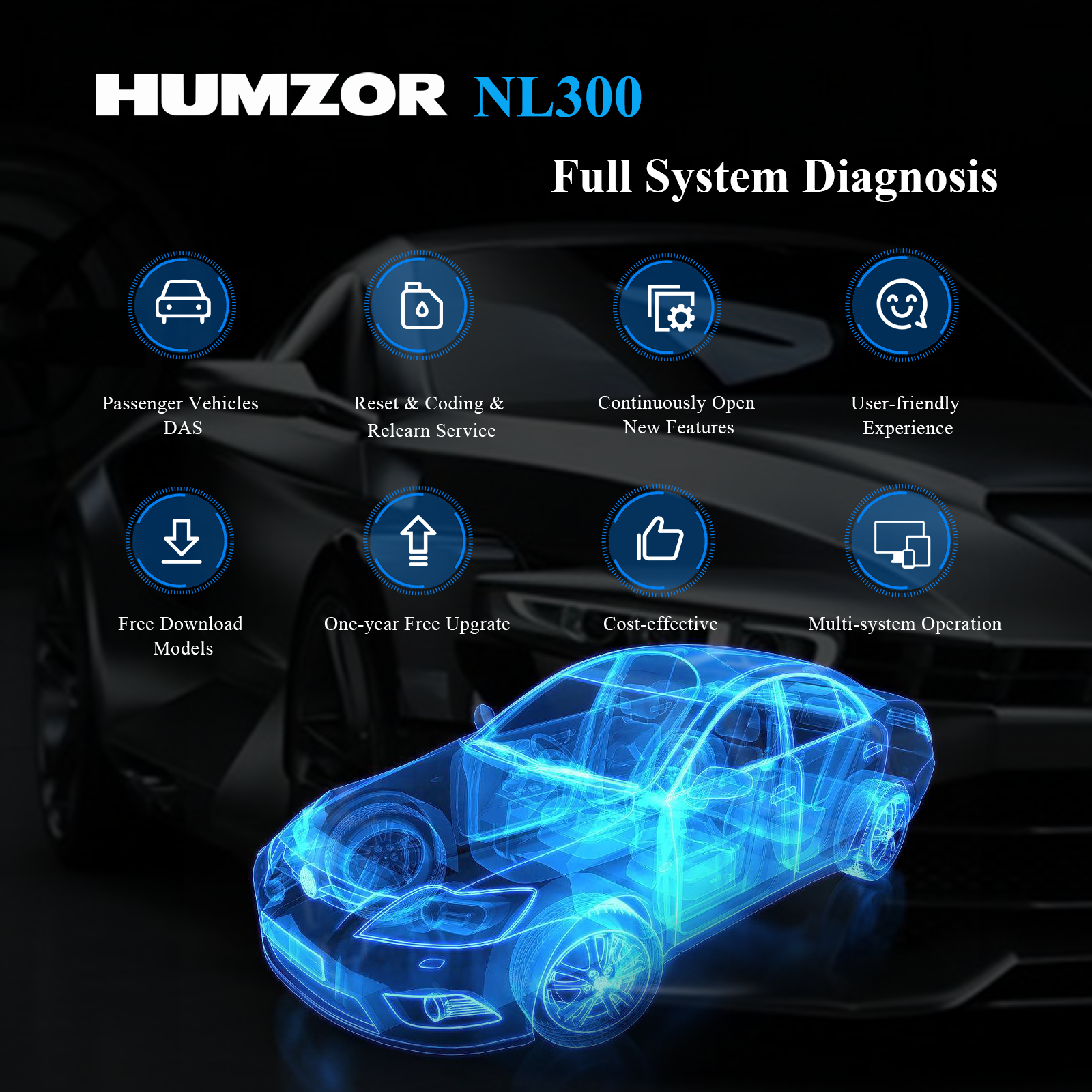 Humzor NL310 NaxzDAS NL310 Car Diagnosis Tool  Advanced Car Fault Diagnostic Scanner Tool Powerfull App for Car Owner With Quick Diagnosis Same NL300