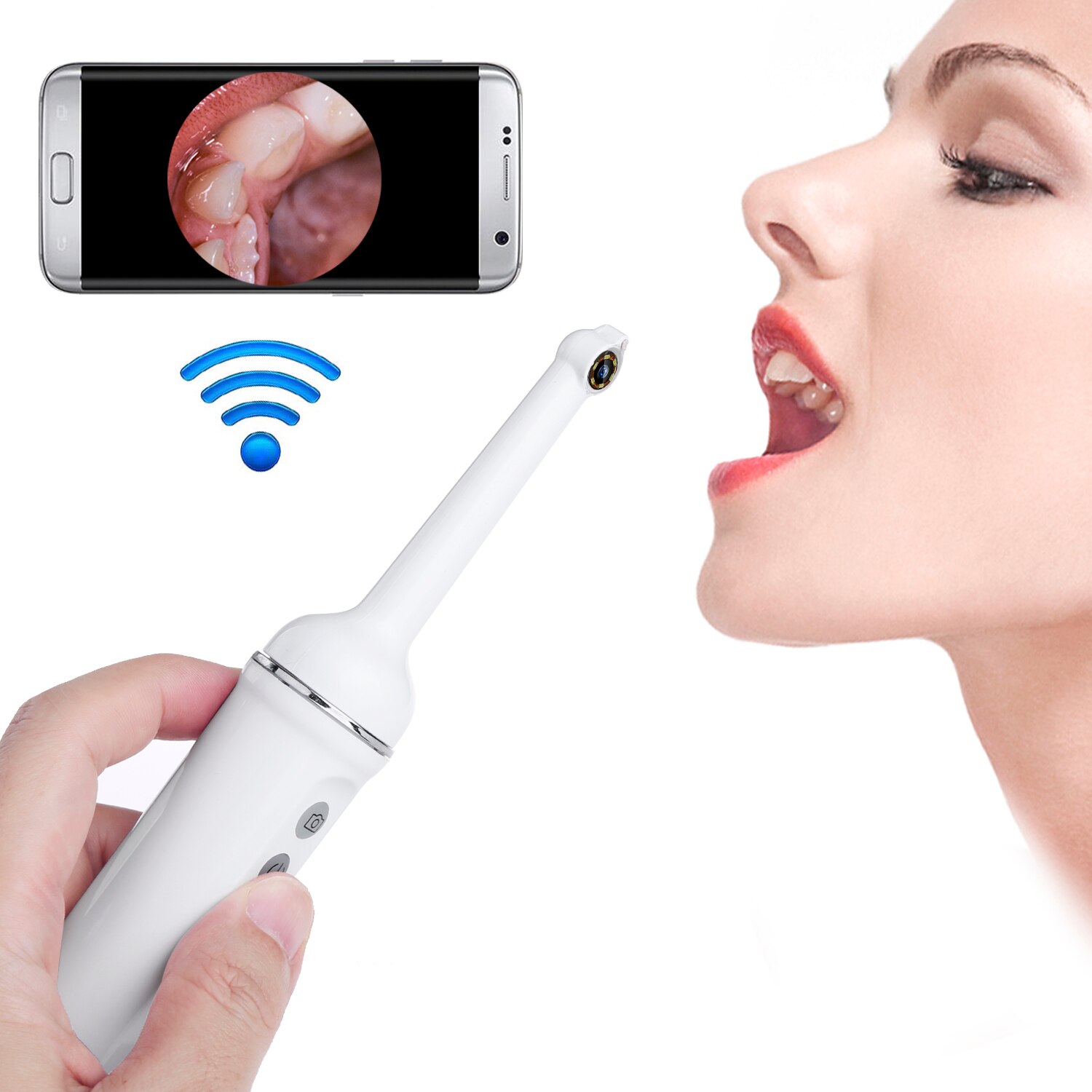 Wireless WiFi USB Intra Oral Dental Camera Intraoral 1080p Industrial Endoscope Inspection for Dentist  fotografica odontologia