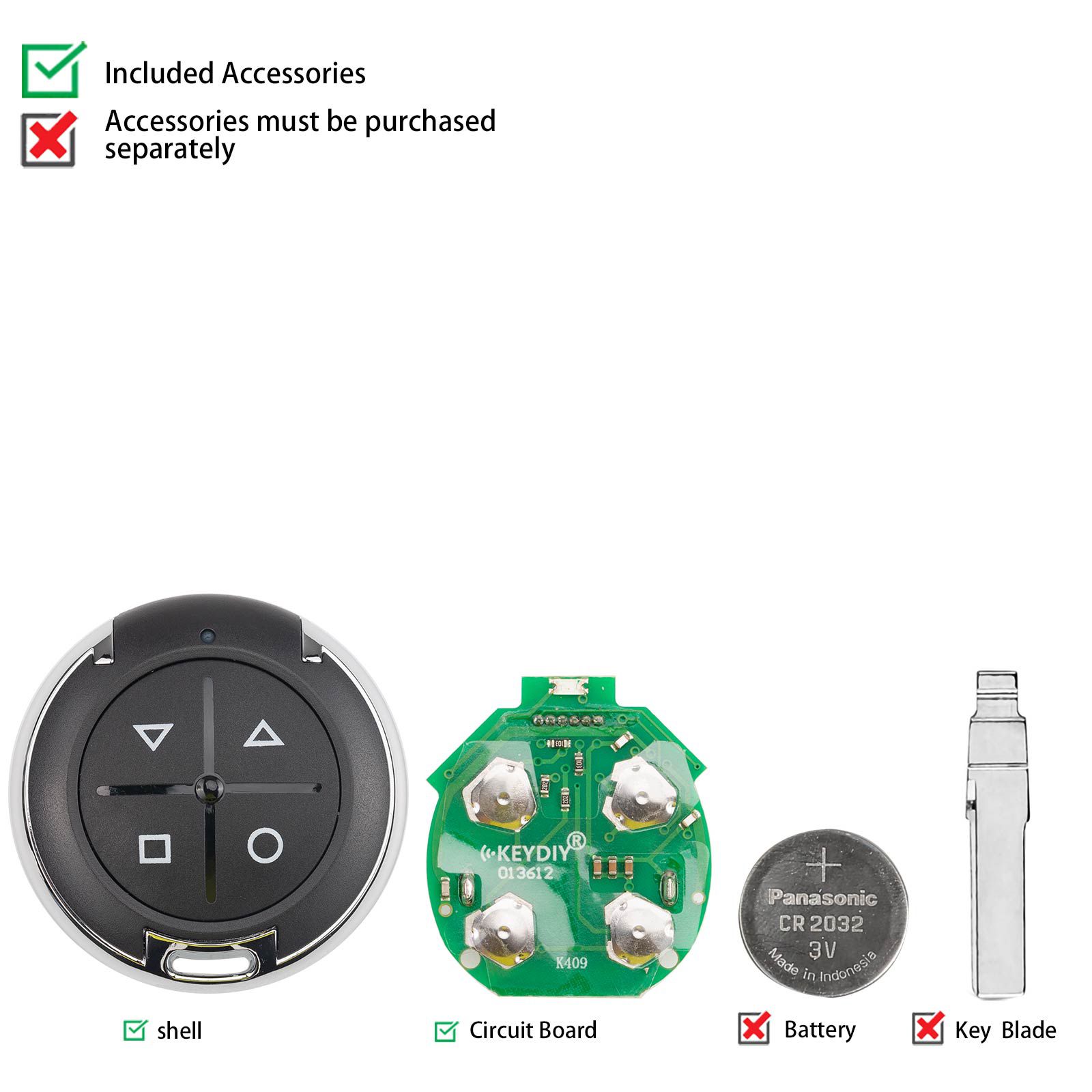 KEYDIY KD B31-4 Symbol Version Universal Remote Key 4 Buttons Garage Type 5pcs/lot