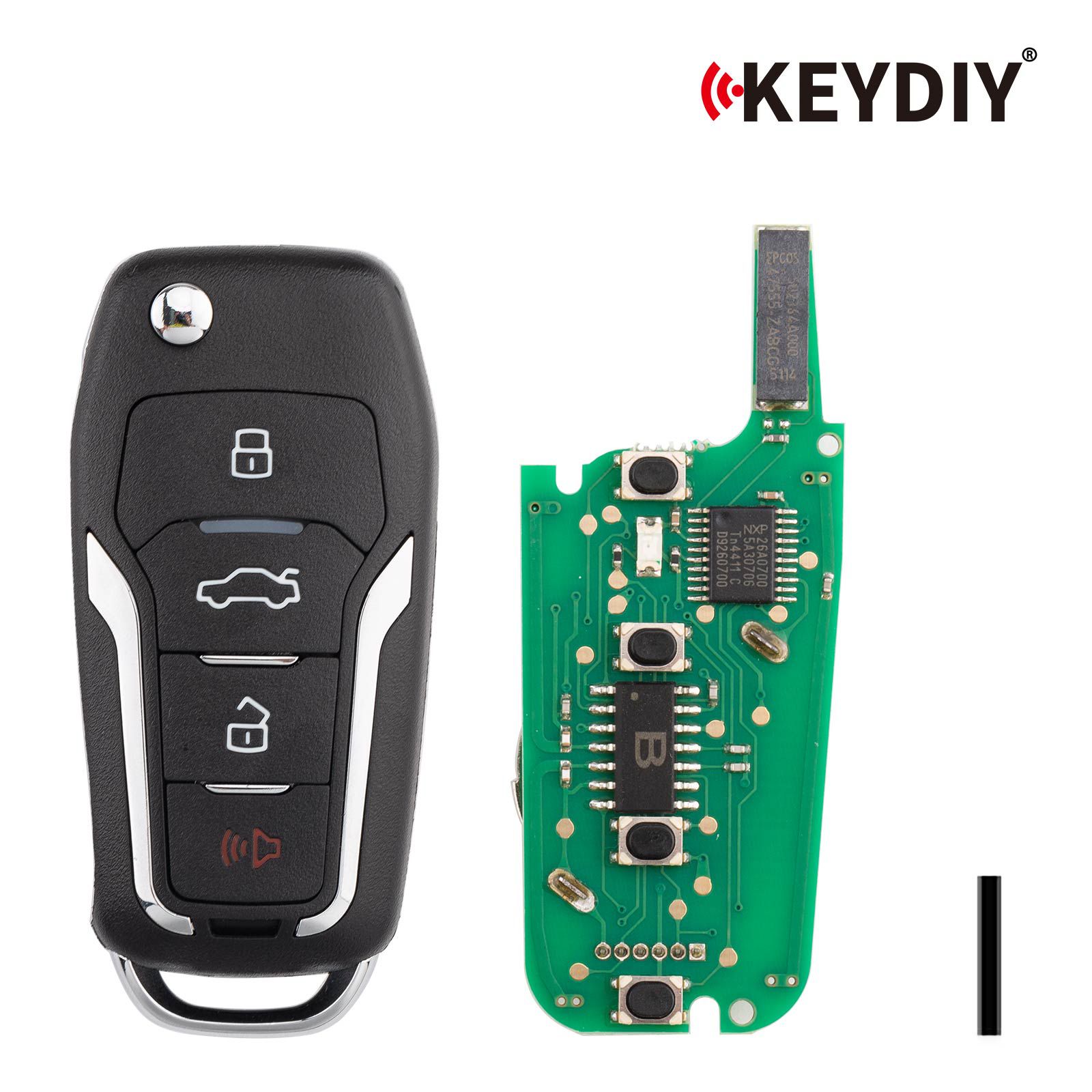 KEYDIY KD NB12-4 Universal Flip Remote Key 3+1 Buttons for Ford Type 5pcs/lot