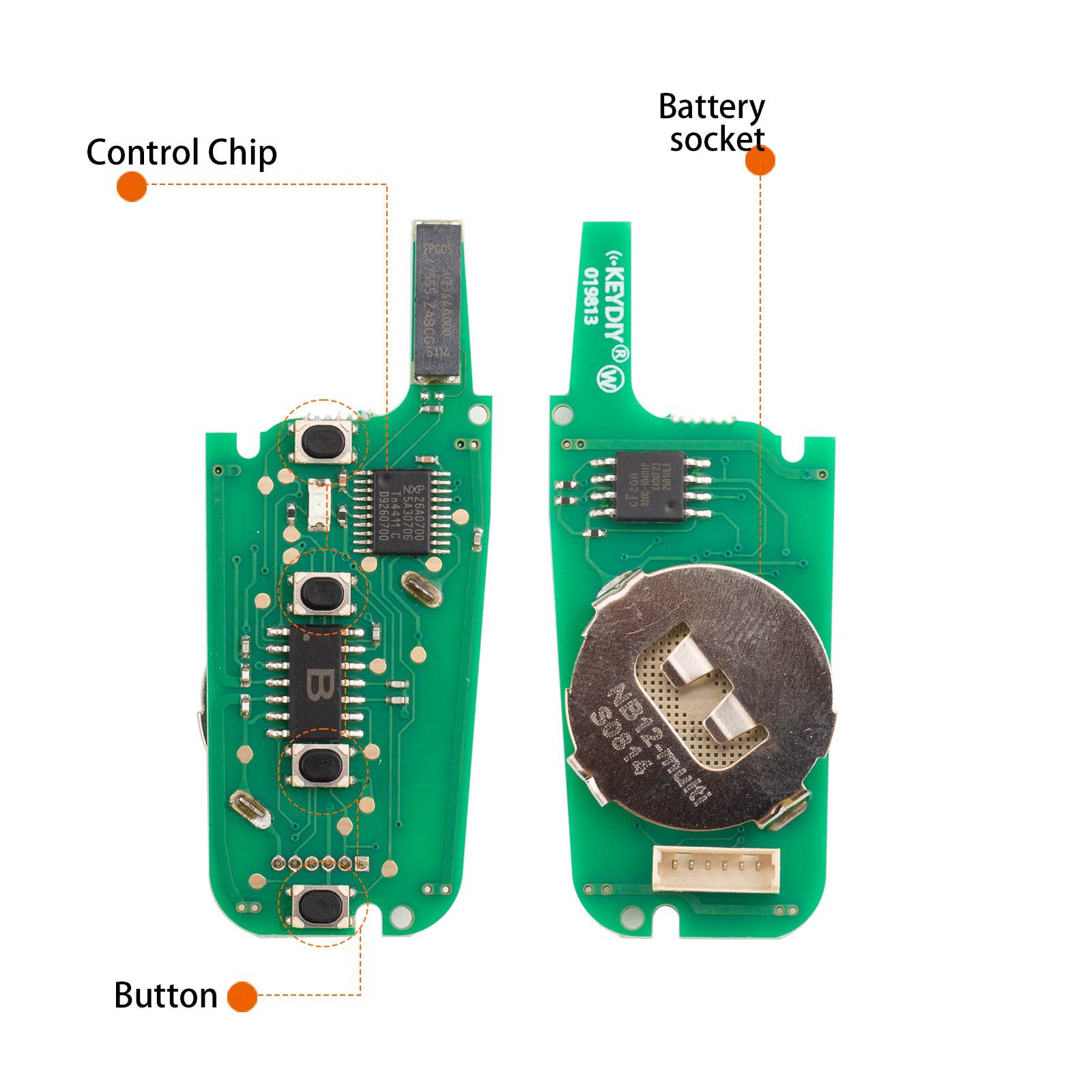 KEYDIY KD NB12-4 Universal Flip Remote Key 3+1 Buttons for Ford Type 5pcs/lot