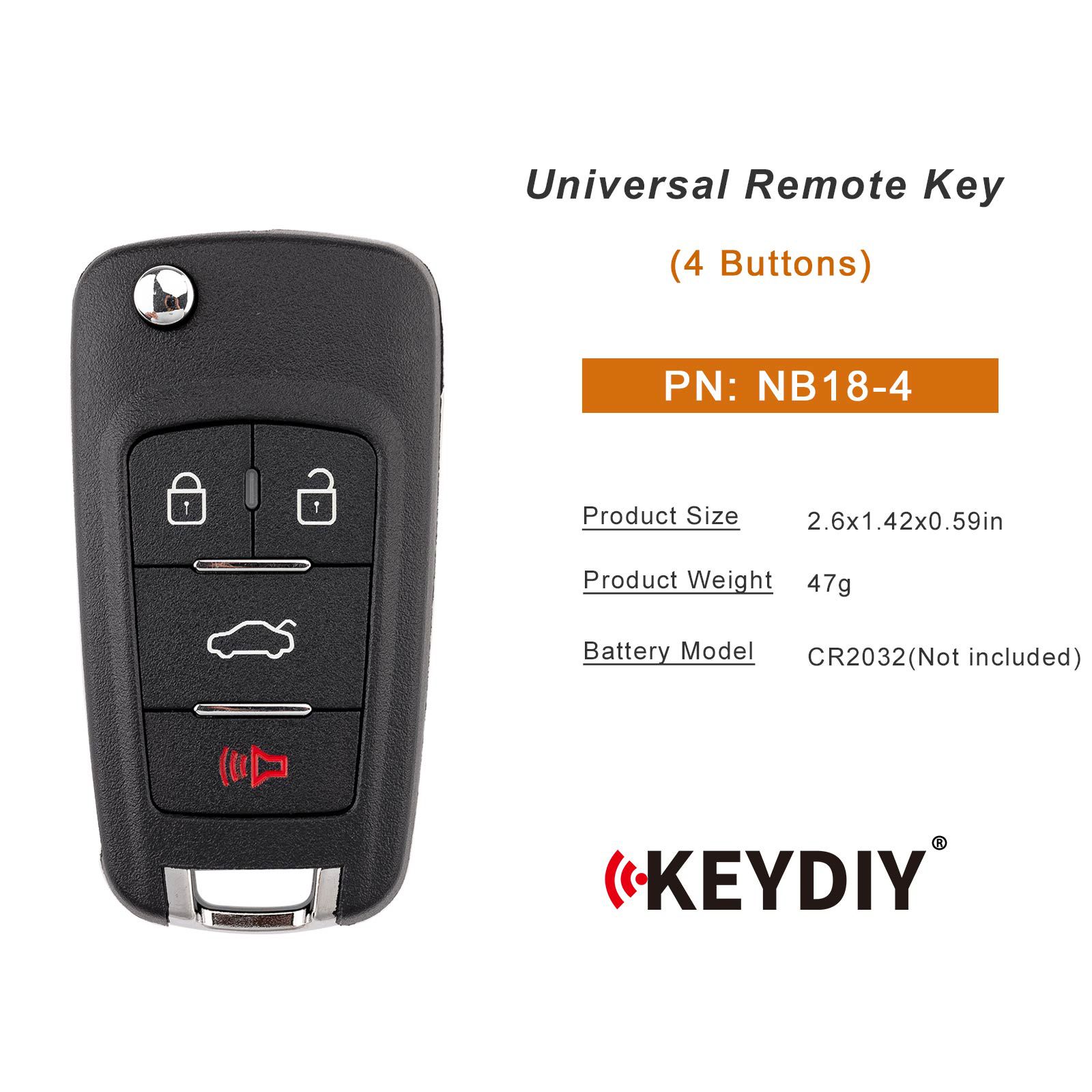 KEYDIY KD NB18-4 Universal Remote Key 4 Buttons 5pcs/lot