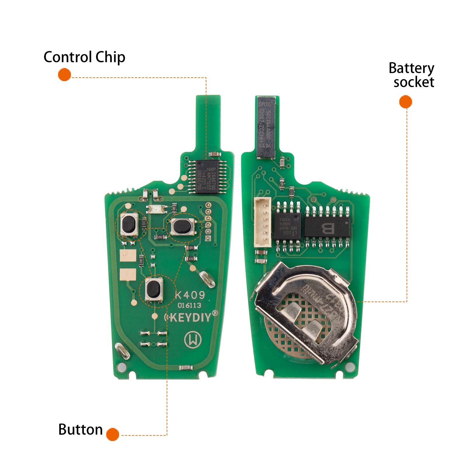 KEYDIY KD NB27-3 Universal Flip Remote 3 Buttons for Audi Type 5pcs/lot