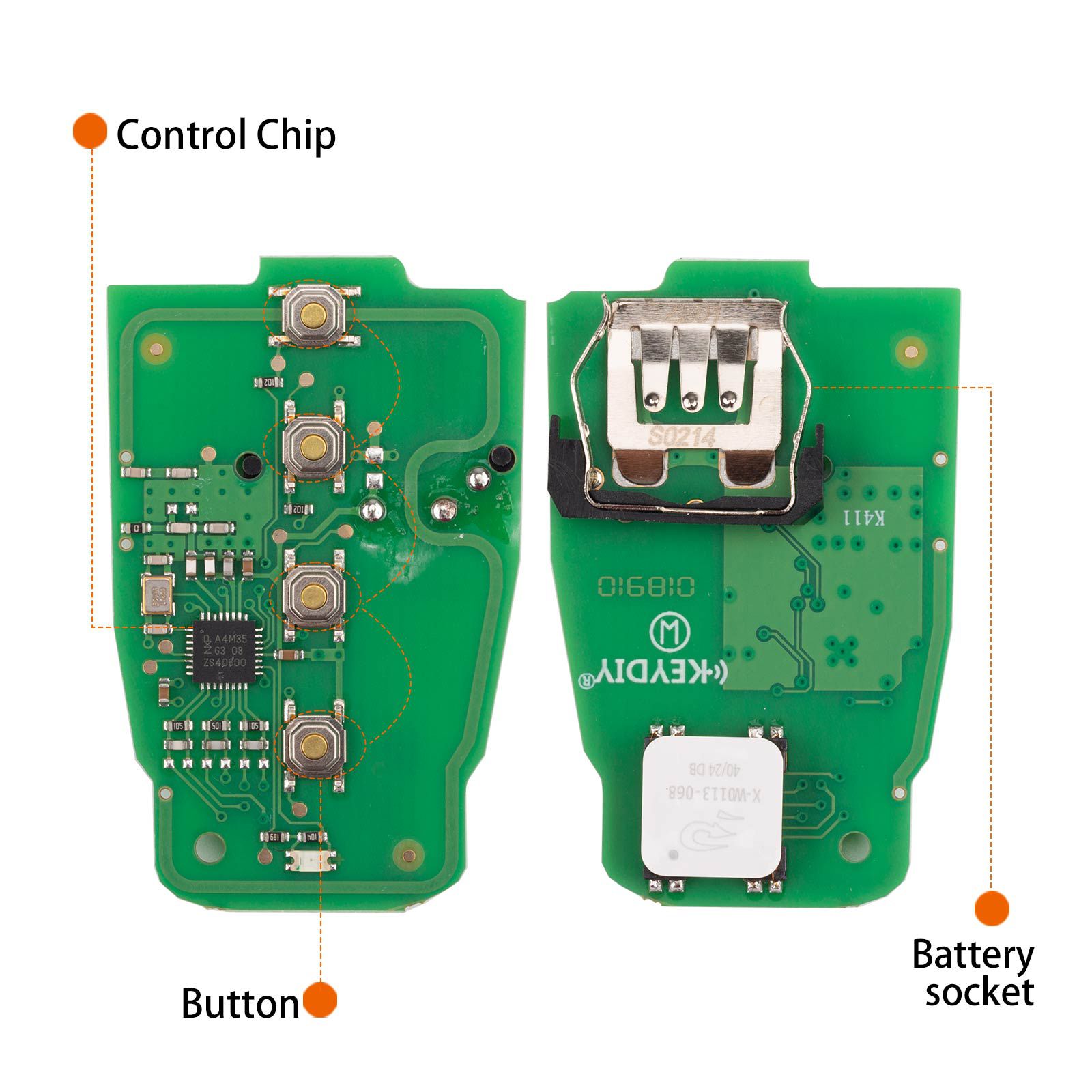 KEYDIY KD ZB01-4 Smart Remote Key for Audi Type 5pcs/lot