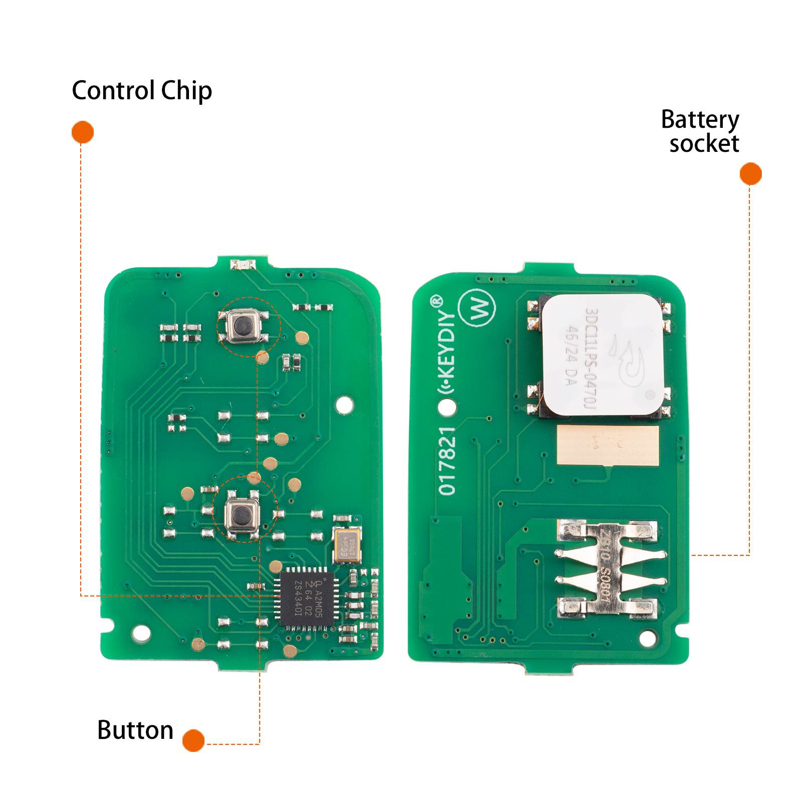 KEYDIY KD ZB10-2 Universal Smart Remote Key 2 Buttons 5pcs/lot