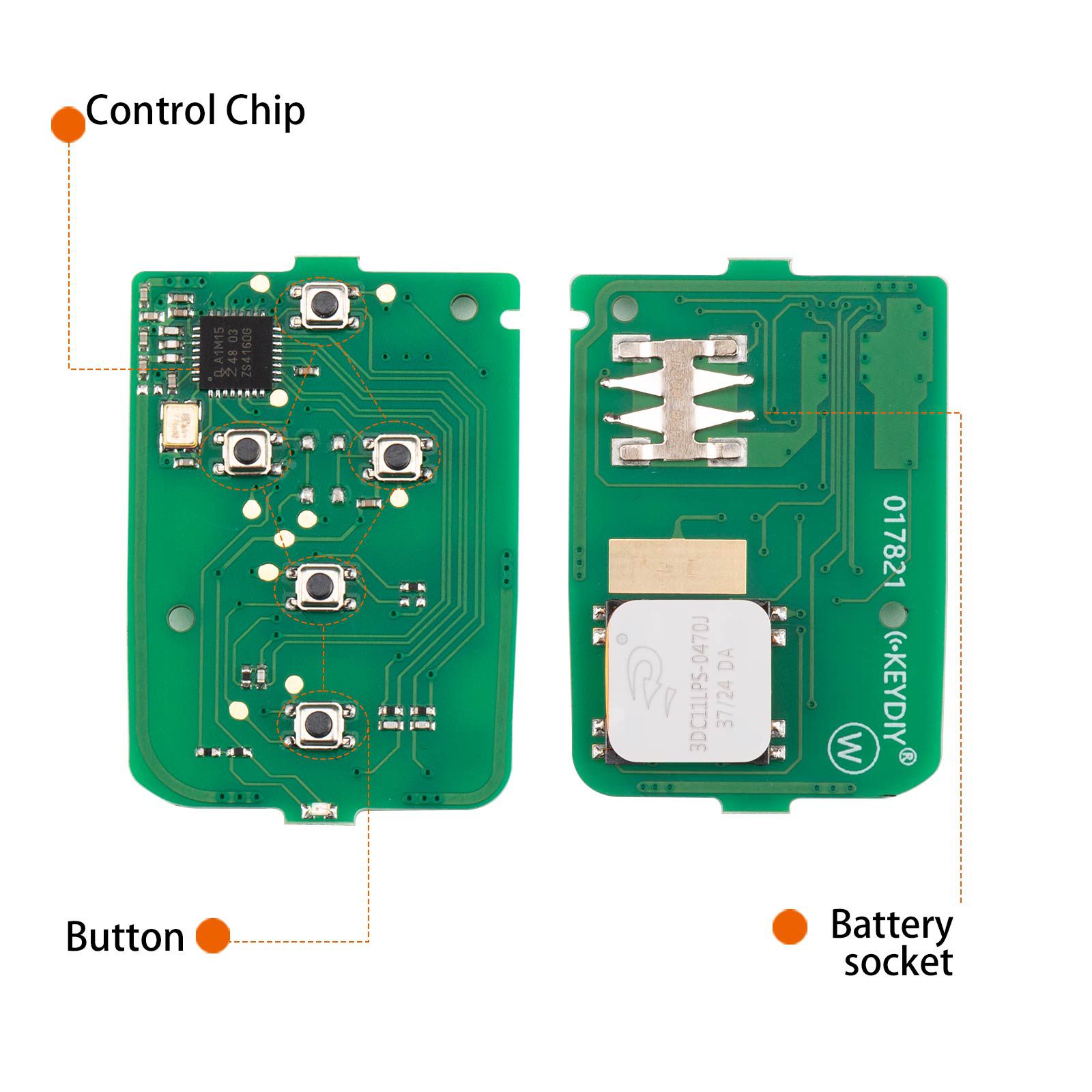 KEYDIY KD ZB10-5 Universal Smart Remote Key 4+1 Buttons for Honda Type 5pcs/lot