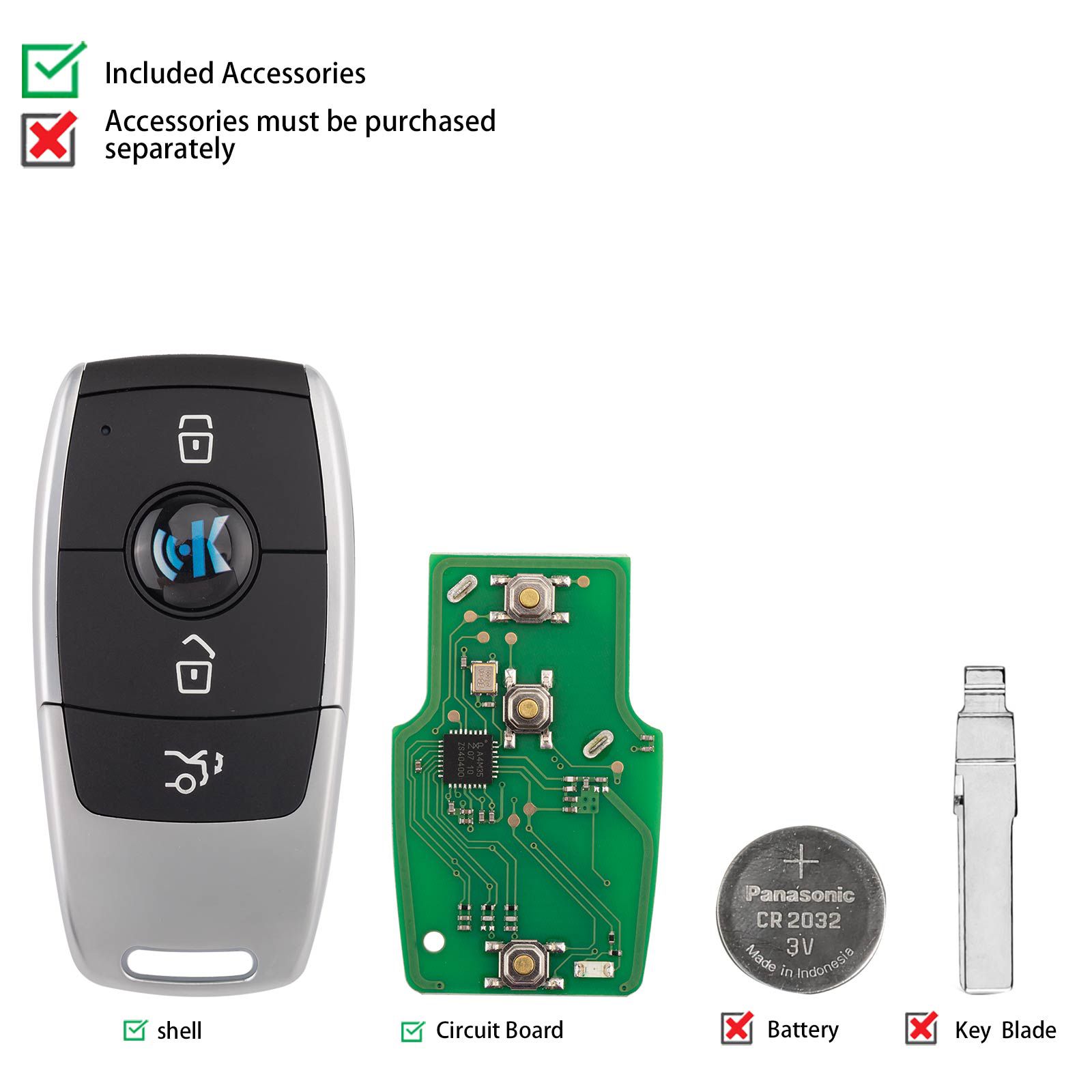 KEYDIY KD ZB11-3 Universal Smart Remote Key 3 Buttons (BZ) for Mercedes Benz Type 5pcs/lot