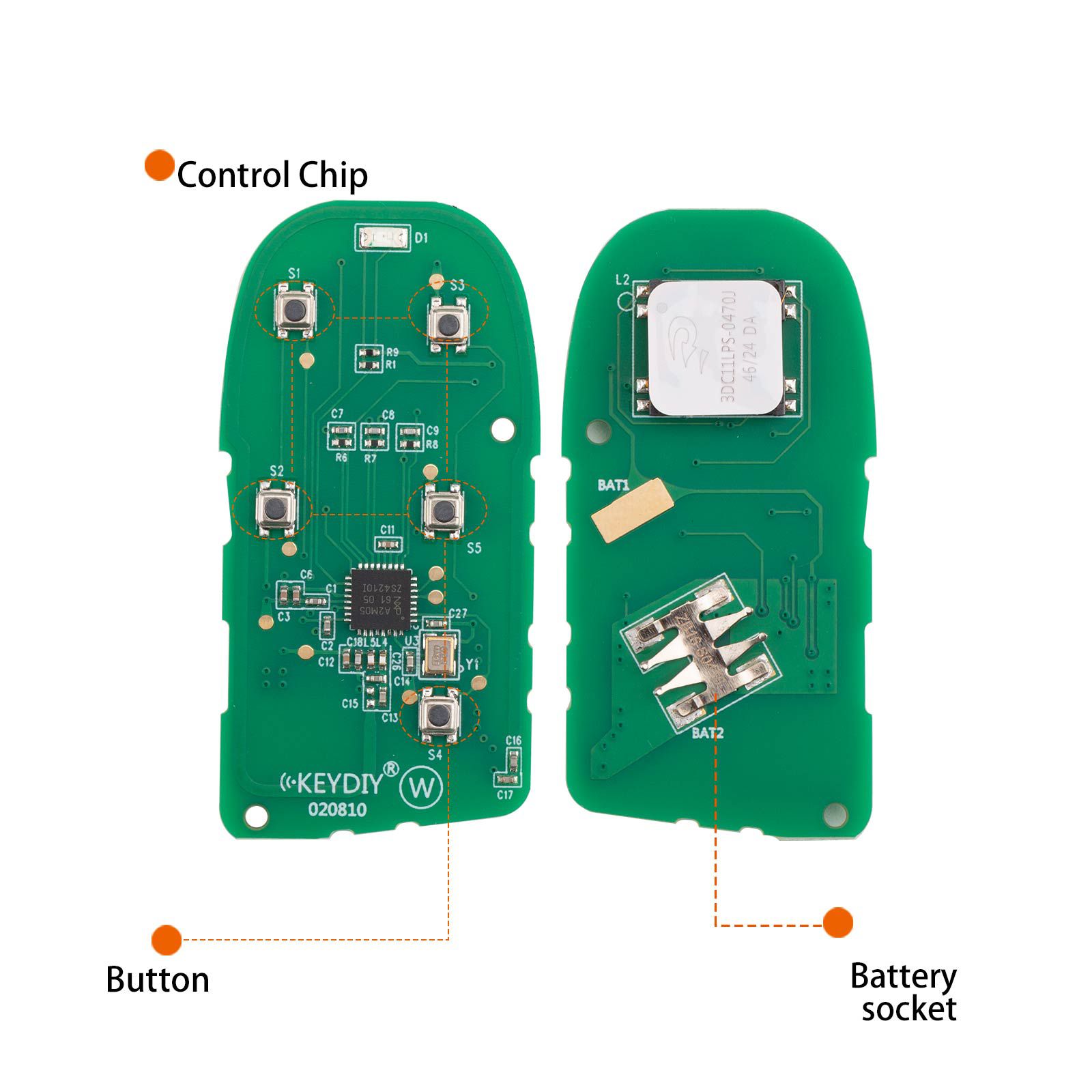 KEYDIY KD ZB16-5 Universal Smart Remote Key 4+1 Buttons for Alfa Romeo Type 5pcs/lot