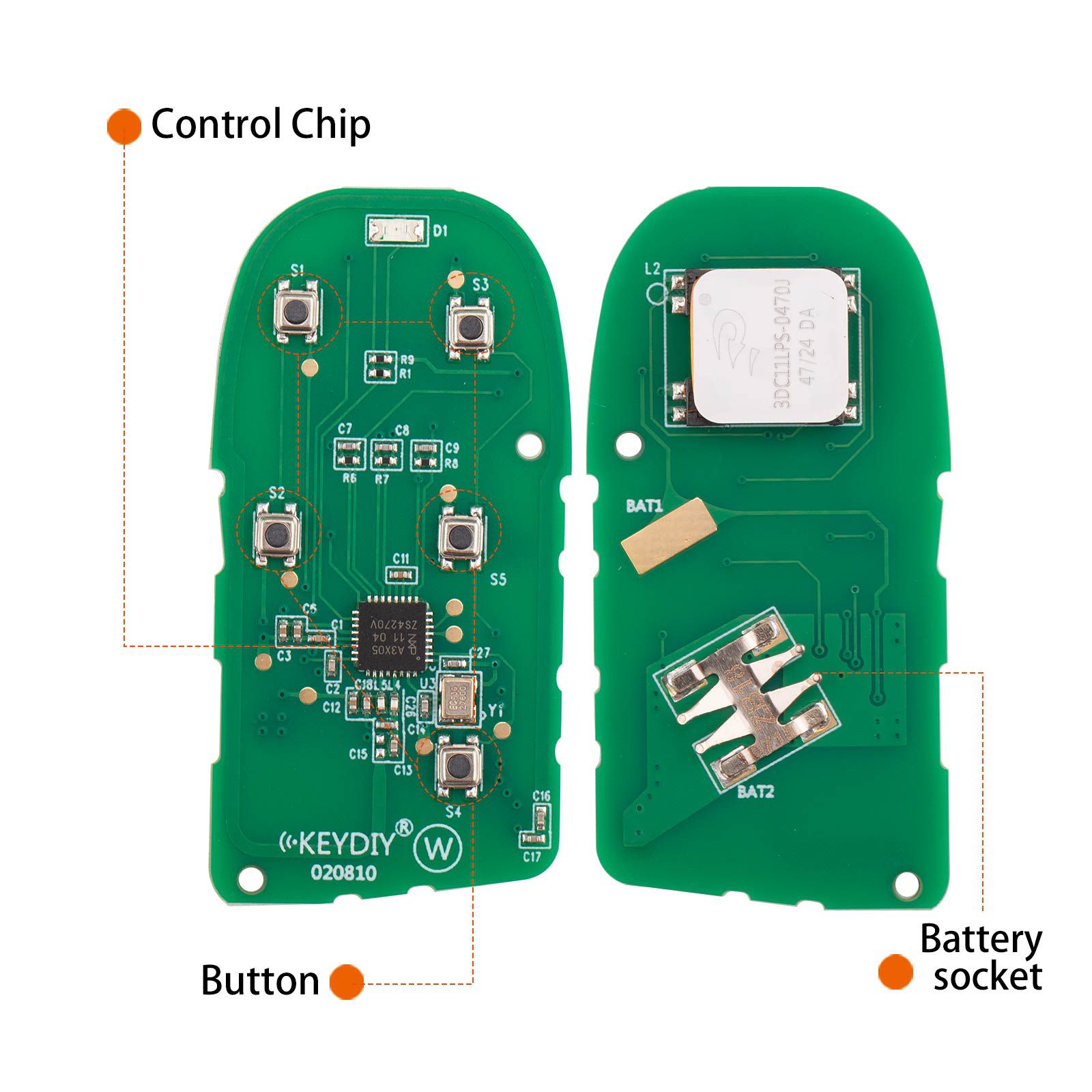 KEYDIY KD ZB18-5 Universal Smart Remote Key 4+1 Buttons for Dodge Ram Type 5pcs/lot