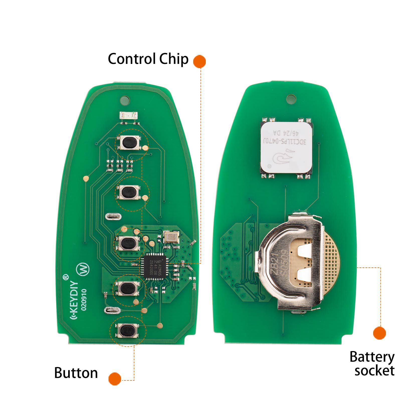 KEYDIY KD ZB21-4 Universal Smart Remote Key 4 Buttons for Ford Type 5pcs/lot