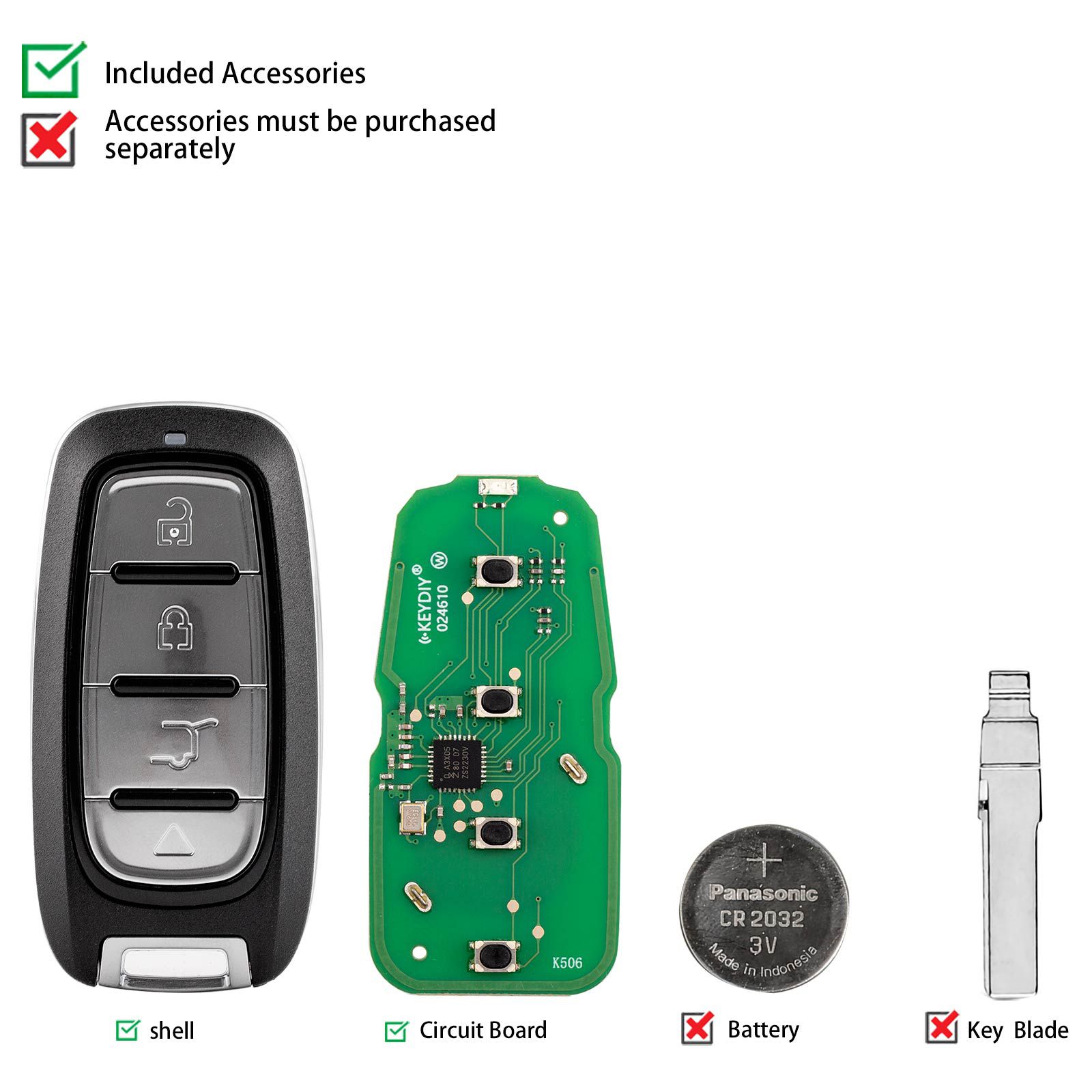KEYDIY KD ZB27-4 Universal Smart Remote Key 4 Buttons for Chrysler Type 5pcs/lot