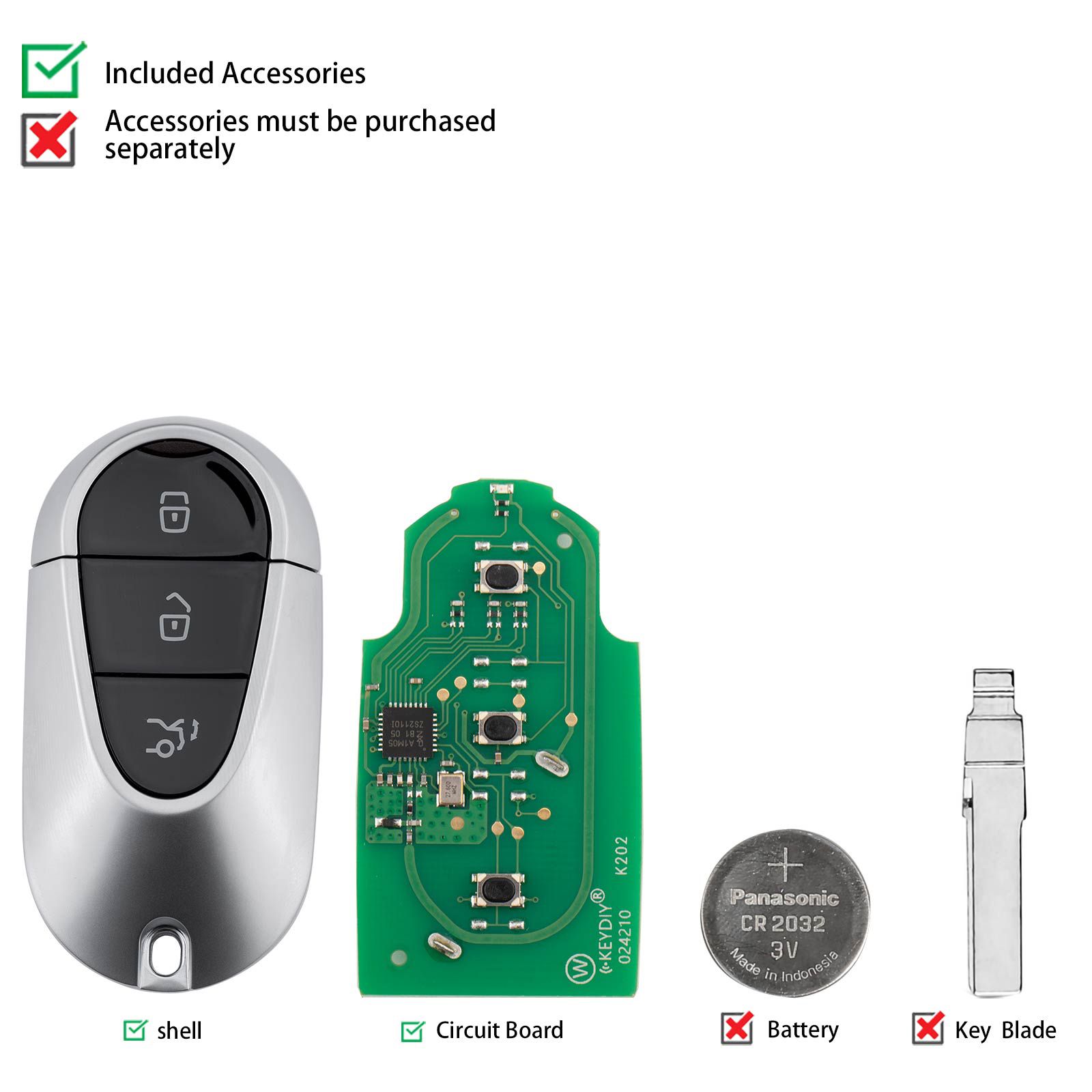 KEYDIY KD ZB29-3 Universal Smart Remote Key 3 Buttons for MB Maybach Type 5pcs/lot