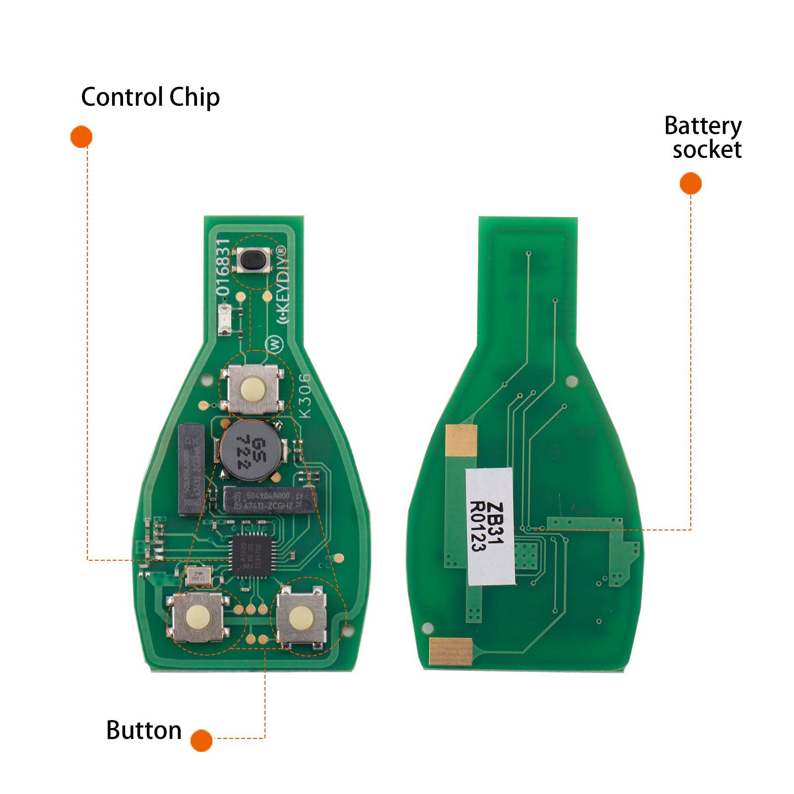 KEYDIY KD ZB31 Universal Smart Remote Key 3+1 Buttons for Benz Type 5pcs/lot