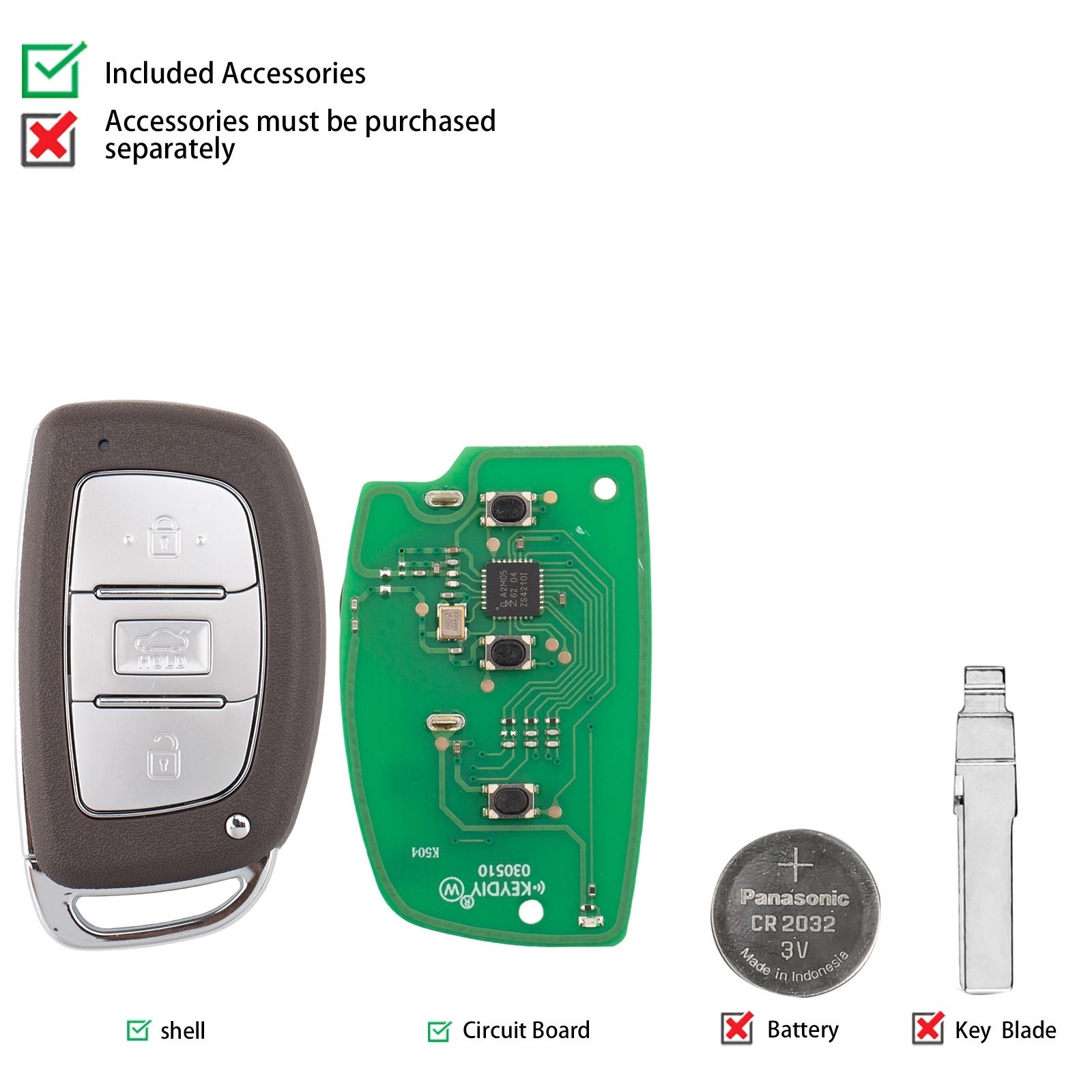 KEYDIY KD ZB33-3 Universal Smart Remote Key 3 Buttons for Hyundai Type 5pcs/lot