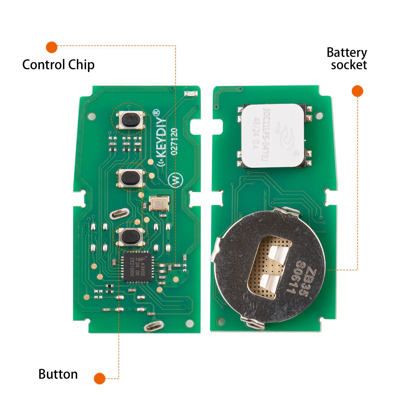 KEYDIY KD ZB35-3 Universal Smart Remote Key 3 Buttons for Toyota Type 5pcs/lot