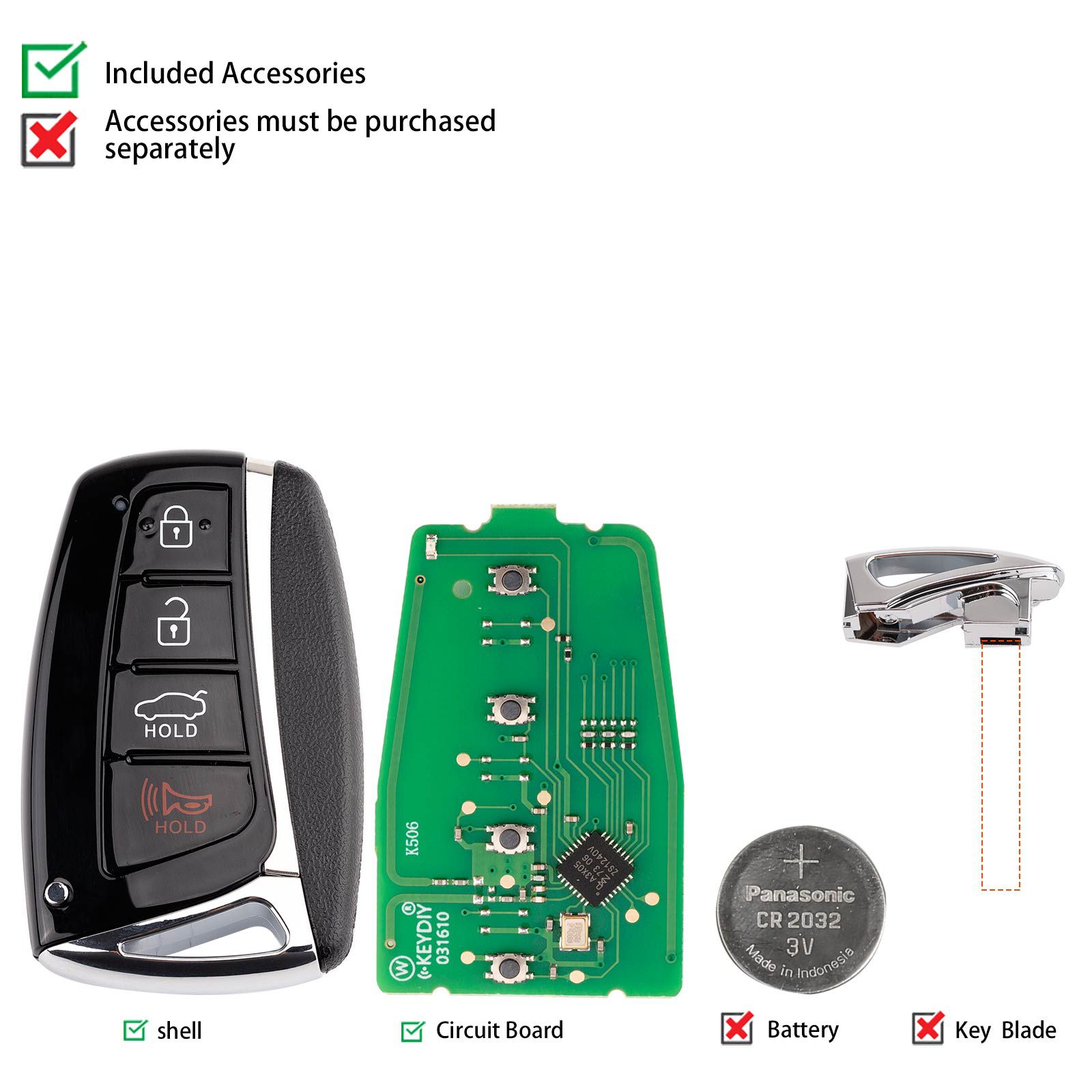 KEYDIY KD ZB39-4 Universal Smart Remote Key 3+1 Buttons for Hyundai Type 5pcs/lot
