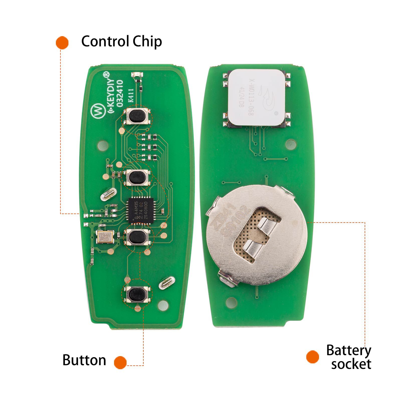 KEYDIY KD ZB41-4 Universal Smart Remote Key 3+1 Buttons for Subaru Type 5pcs/lot