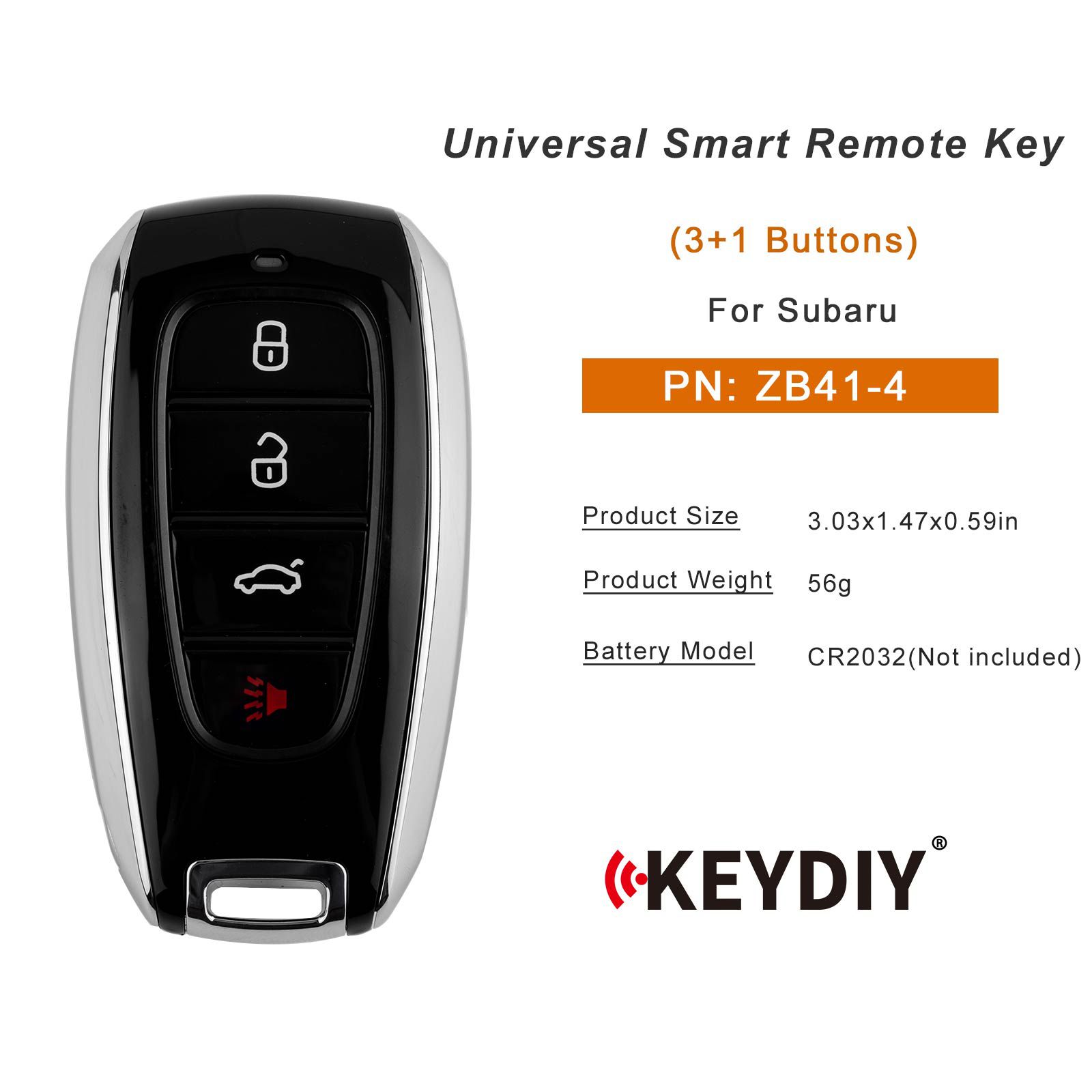 KEYDIY KD ZB41-4 Universal Smart Remote Key 3+1 Buttons for Subaru Type 5pcs/lot