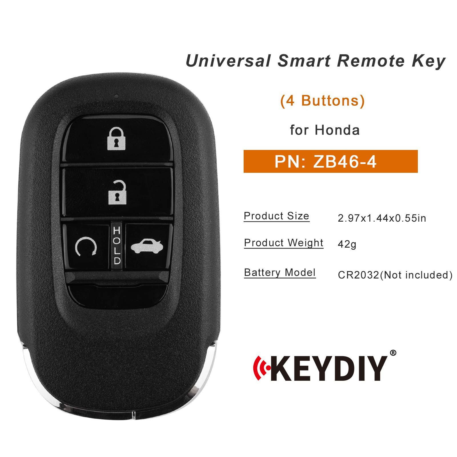 KEYDIY KD ZB46-4 (Start) Universal Smart Remote Key 4 Buttons for Honda Type 5pcs/lot