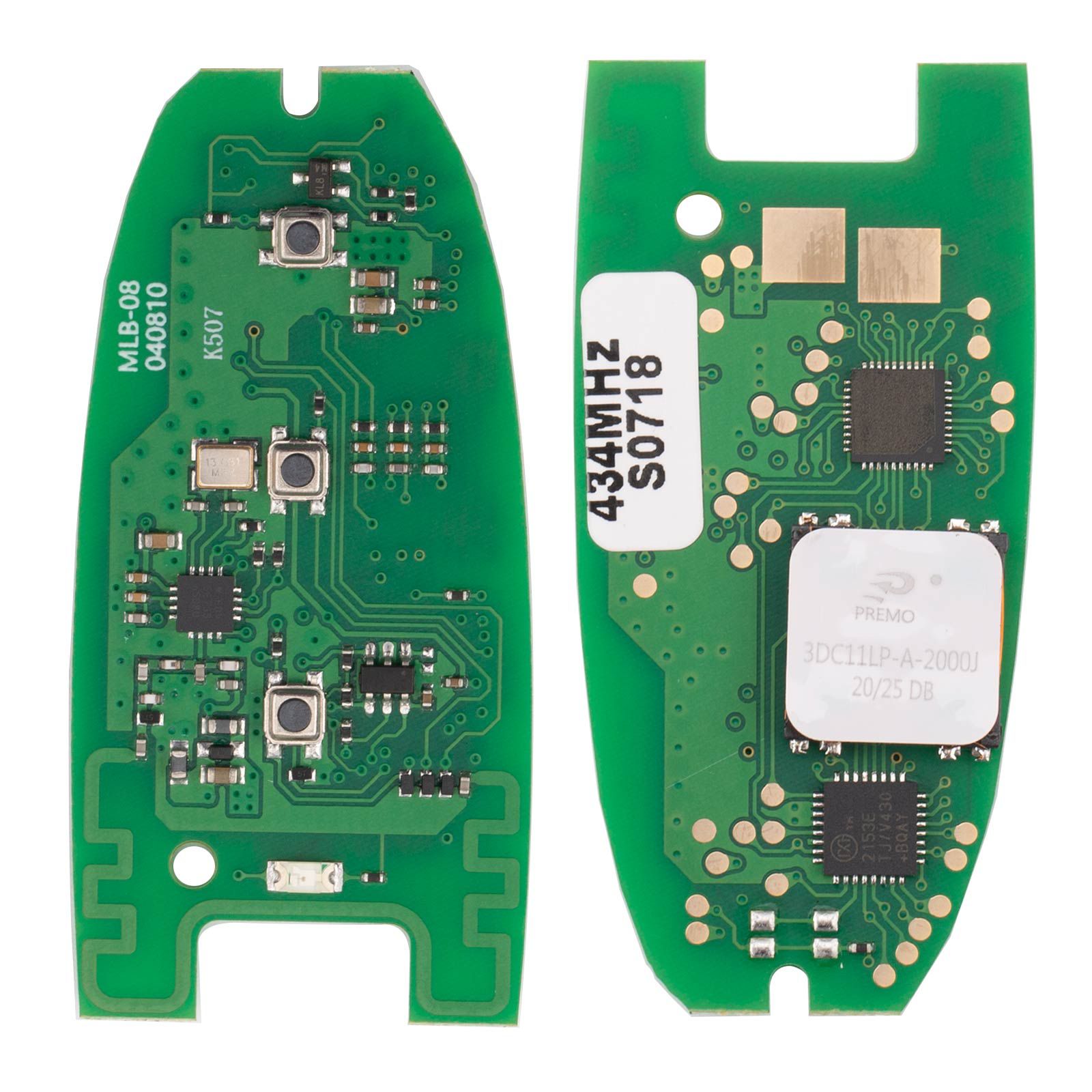 KEYDIY MLB08-434MHz Non OEM Solution Smart Key PCB For Audi Style 3 Buttons Universal Smart Remote PCB Board