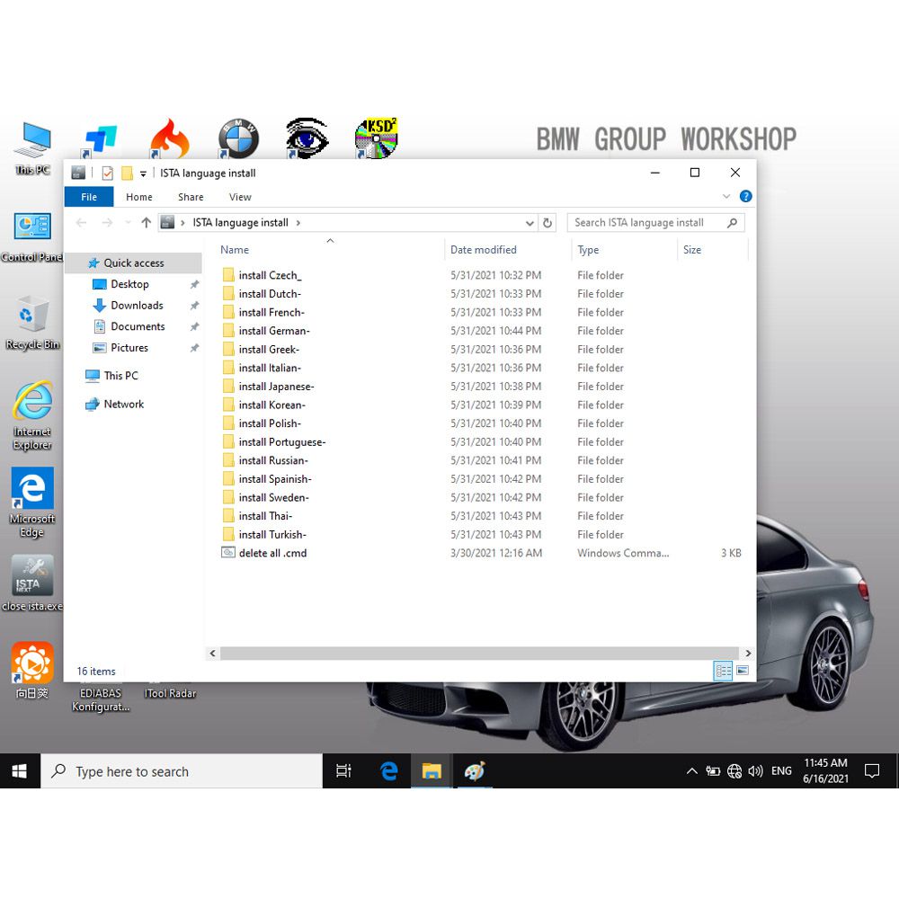 V2022.6 BMW ICOM Software SSD Win10 System ISTA-D 4.35.20 ISTA-P: 3.68.0.0008 with Engineers Programming