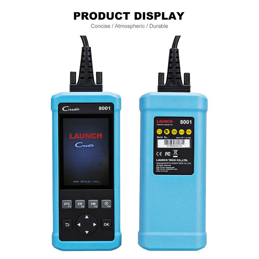 New Launch DIY Code Reader CReader 8001 CR8001 Full OBD2 Scanner with Oil Resets Service