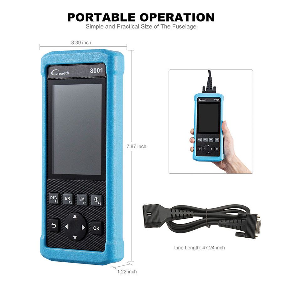 New Launch DIY Code Reader CReader 8001 CR8001 Full OBD2 Scanner with Oil Resets Service