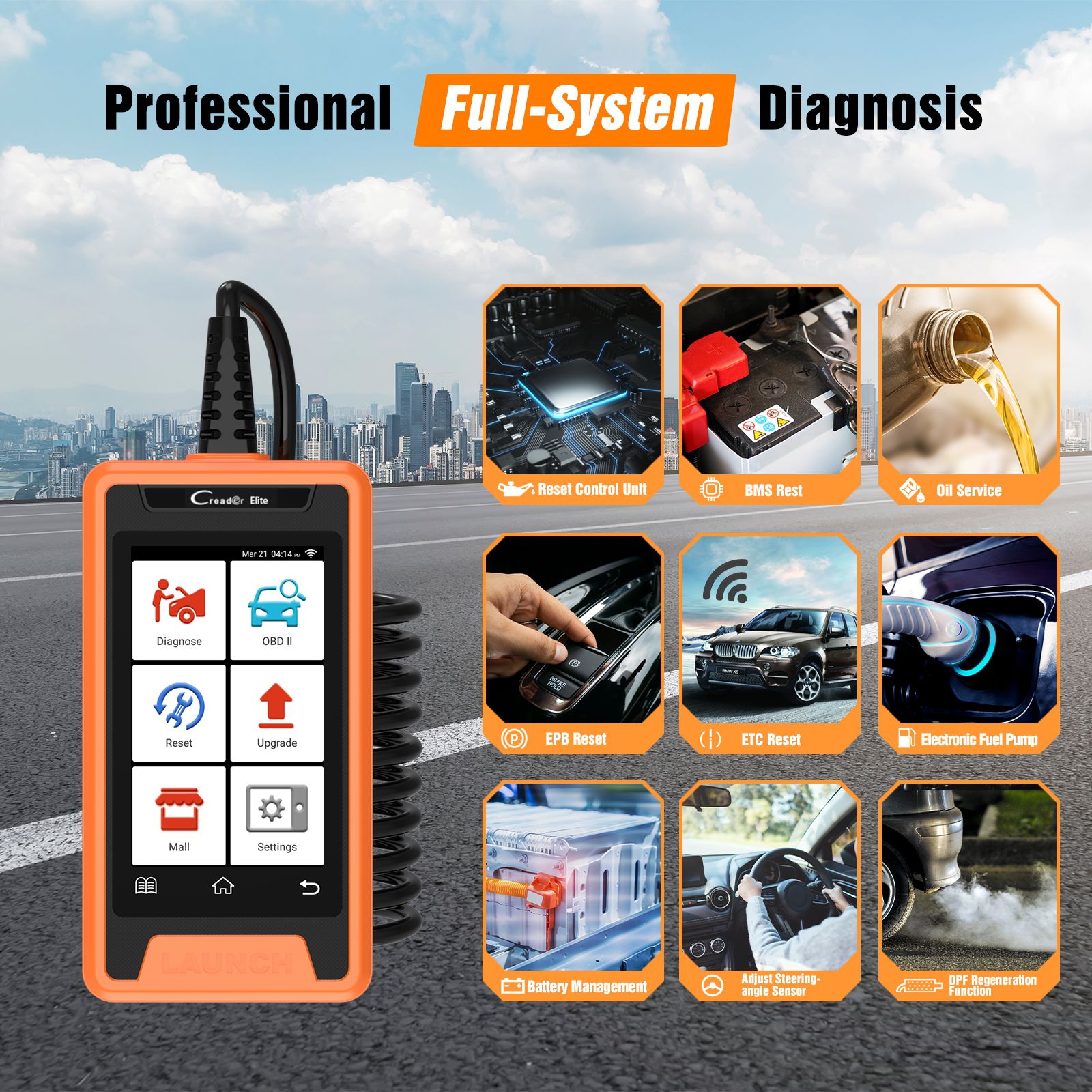 2022 Newest Launch Creader Elite For BENZ Full-system Diagnosis Tool OBDII Scanner