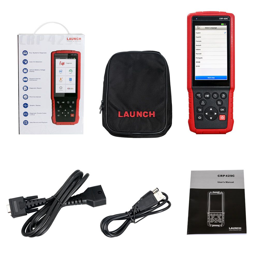 LAUNCH X431 CRP429C Auto Diagnostic Tool for Engine/ABS/SRS/AT+11 Service CRP 429C OBD2 Code Scanner Better than CRP129