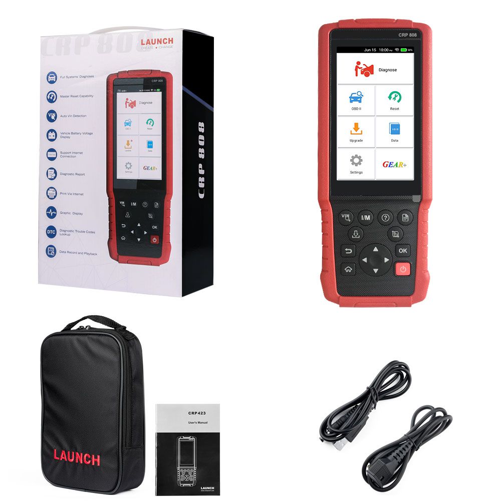 LAUNCH CRP808 Full System Diagnostic Tool for American European and Asian Vehicles with Special Functions