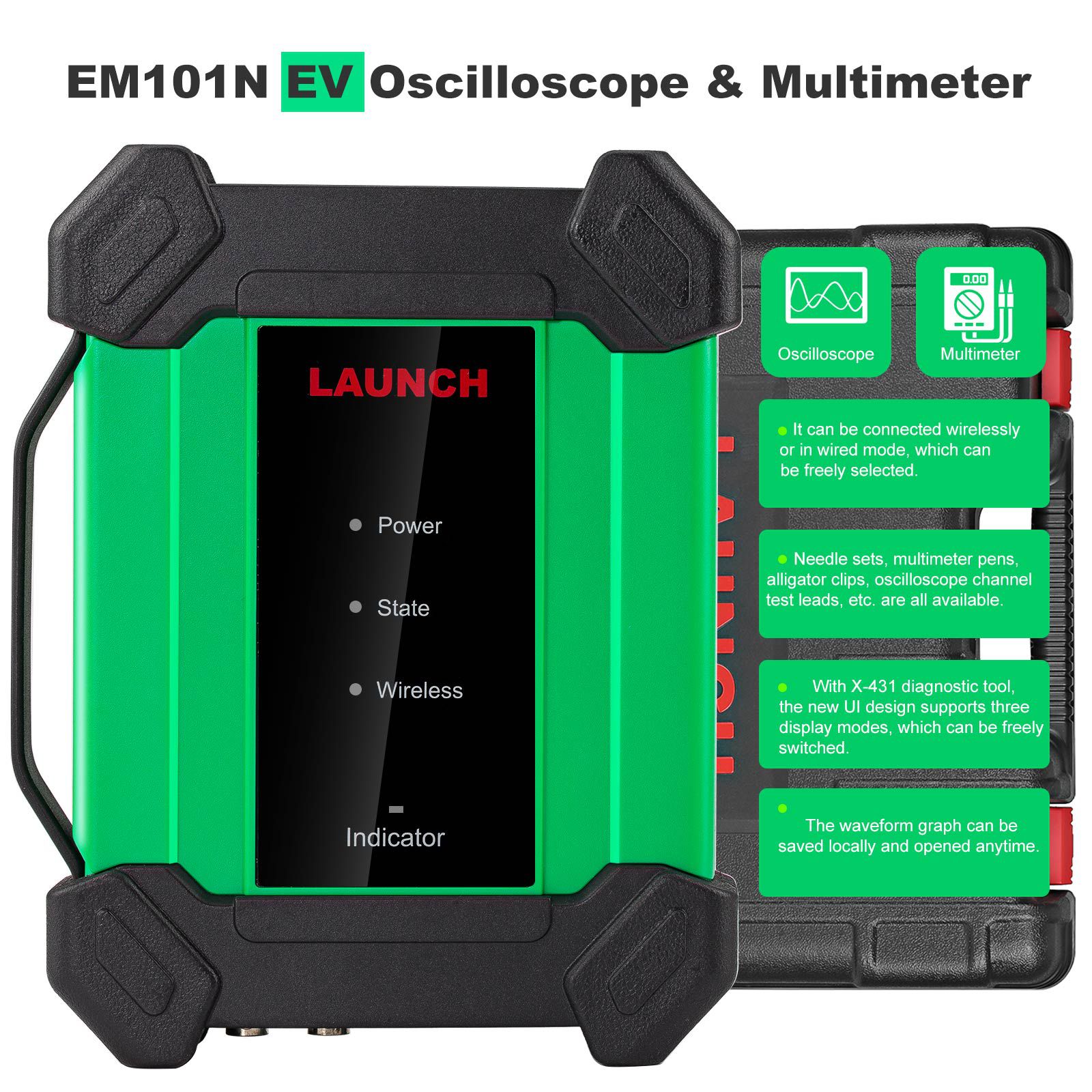 LAUNCH EM101N EV Oscilloscope & Multimeter