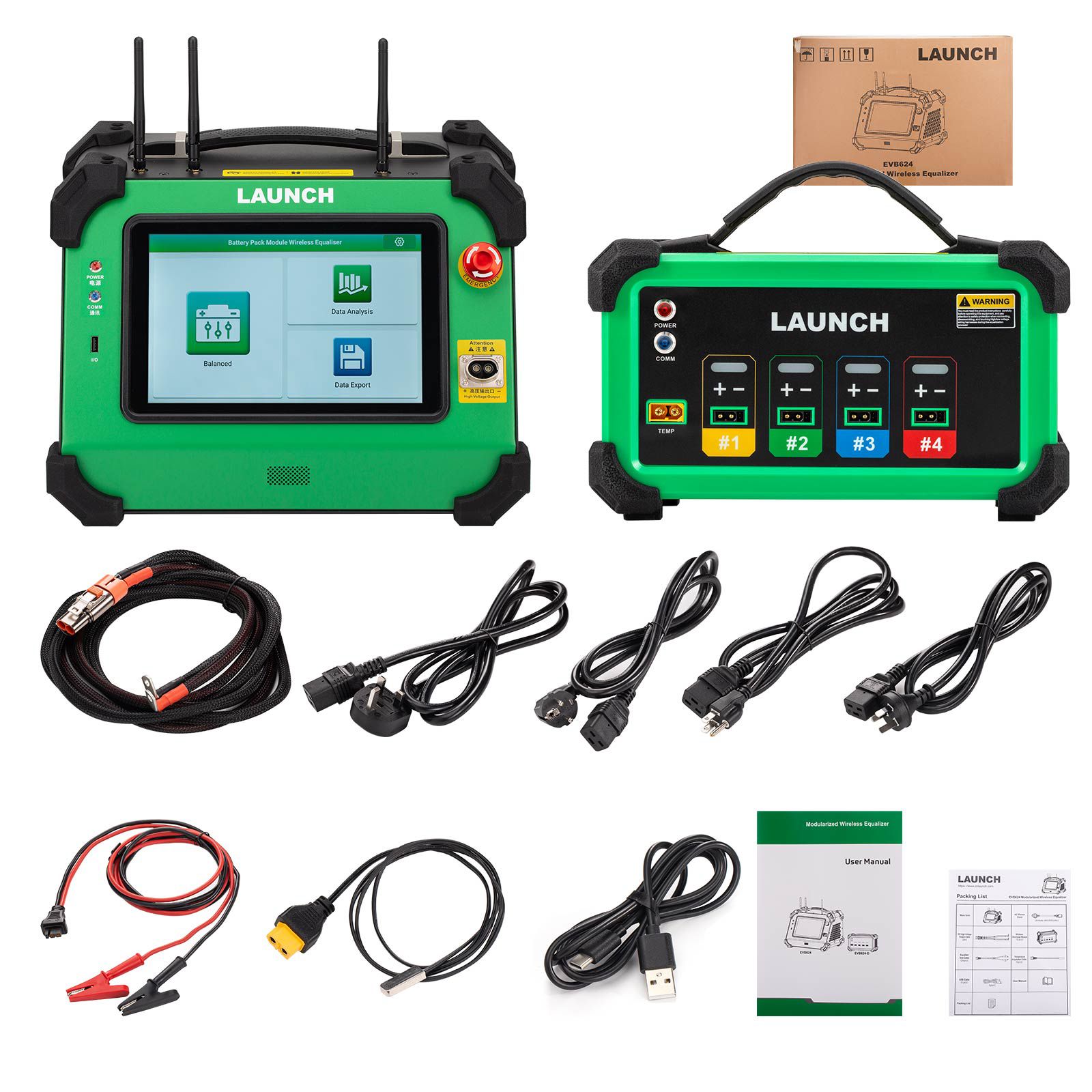 LAUNCH EVB624 EV Battery Pack Cell Wireless Equalizer(24 Channels)