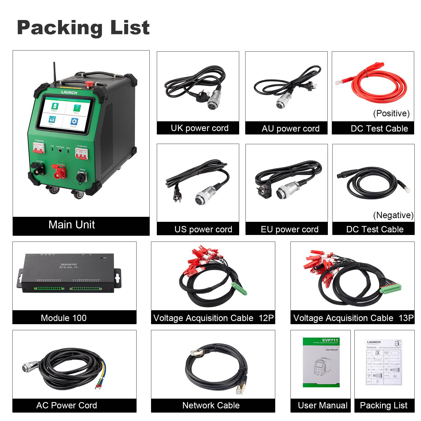 LAUNCH EVP711 EV Battery Pack Module Charging and Discharging Device