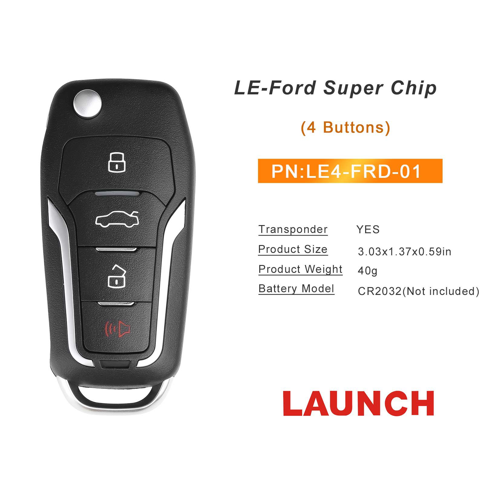 Launch LE4-FRD-01 LE-Ford Super Chip Smart Key (Folding 4 Buttons) 5pcs/lot