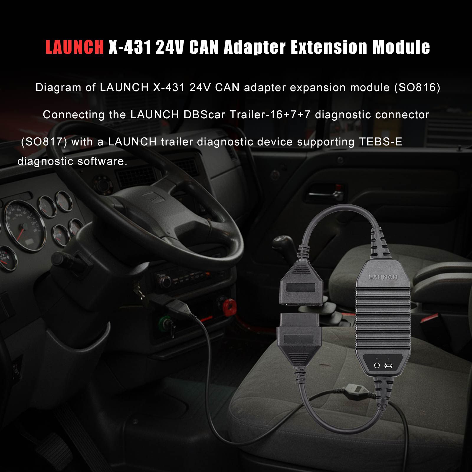 LAUNCH X-431 24V CAN Adapter Extension Module