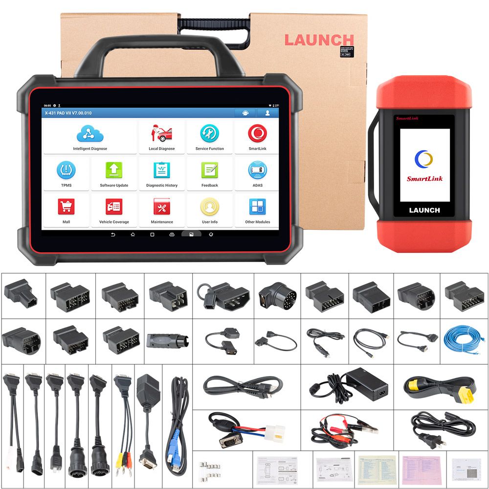 Launch X-431 PAD VII PAD 7 Plus X-Prog 3 Full System Diagnostic Tool Support Key & Online Coding Programming