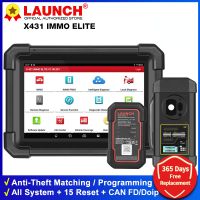 LAUNCH X431 IMMO ELITE Programmer Key Programming OBD2 All System Diagnostic Scan Tools Car Scanner Auto VIN 15+ Reset CAN FD