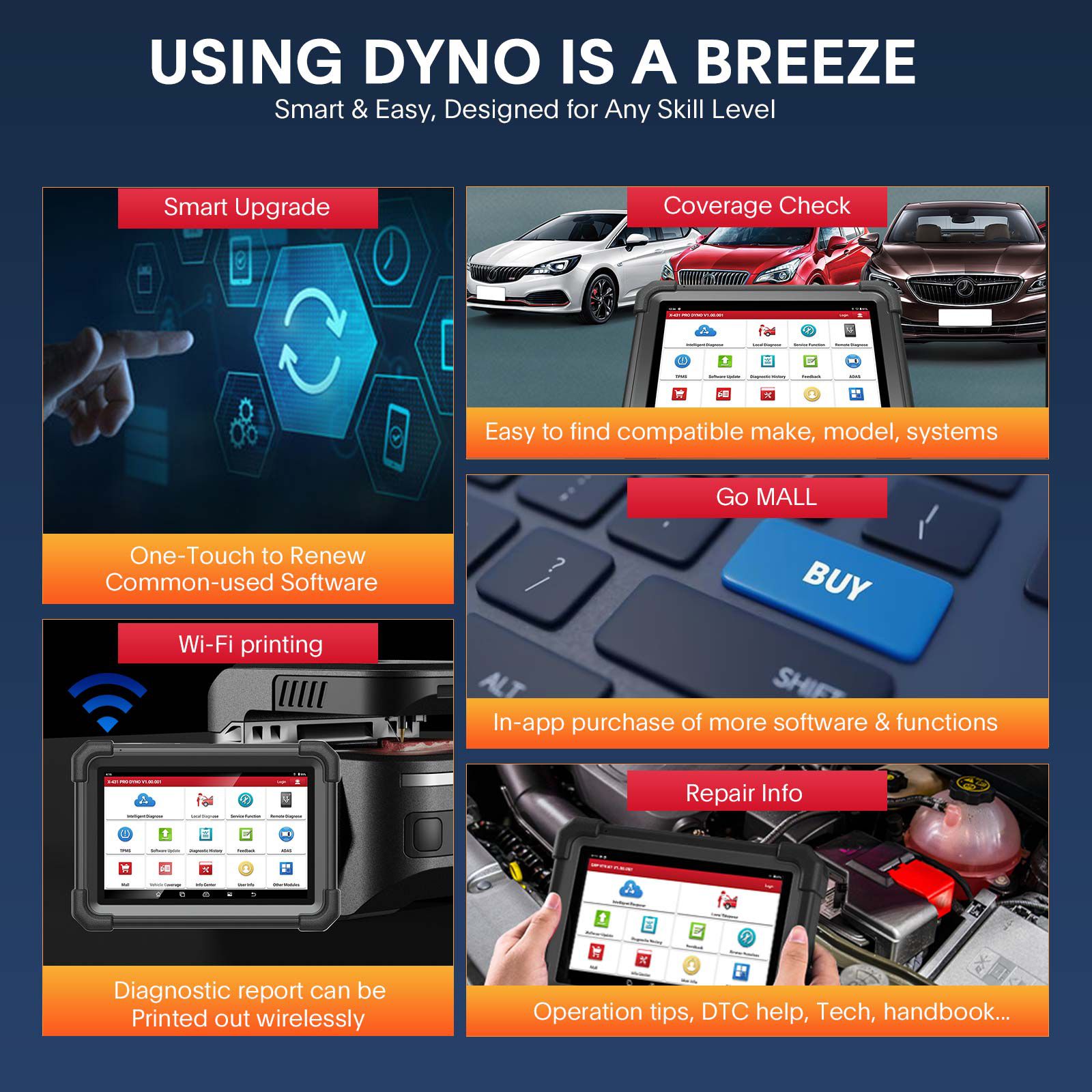 Launch X431 PRO DYNO 8' Bidirectional Diagnostic Scanner 37+ Special Functions Support ECU Coding CAN-FD DoIP upgraded Ver of PRO